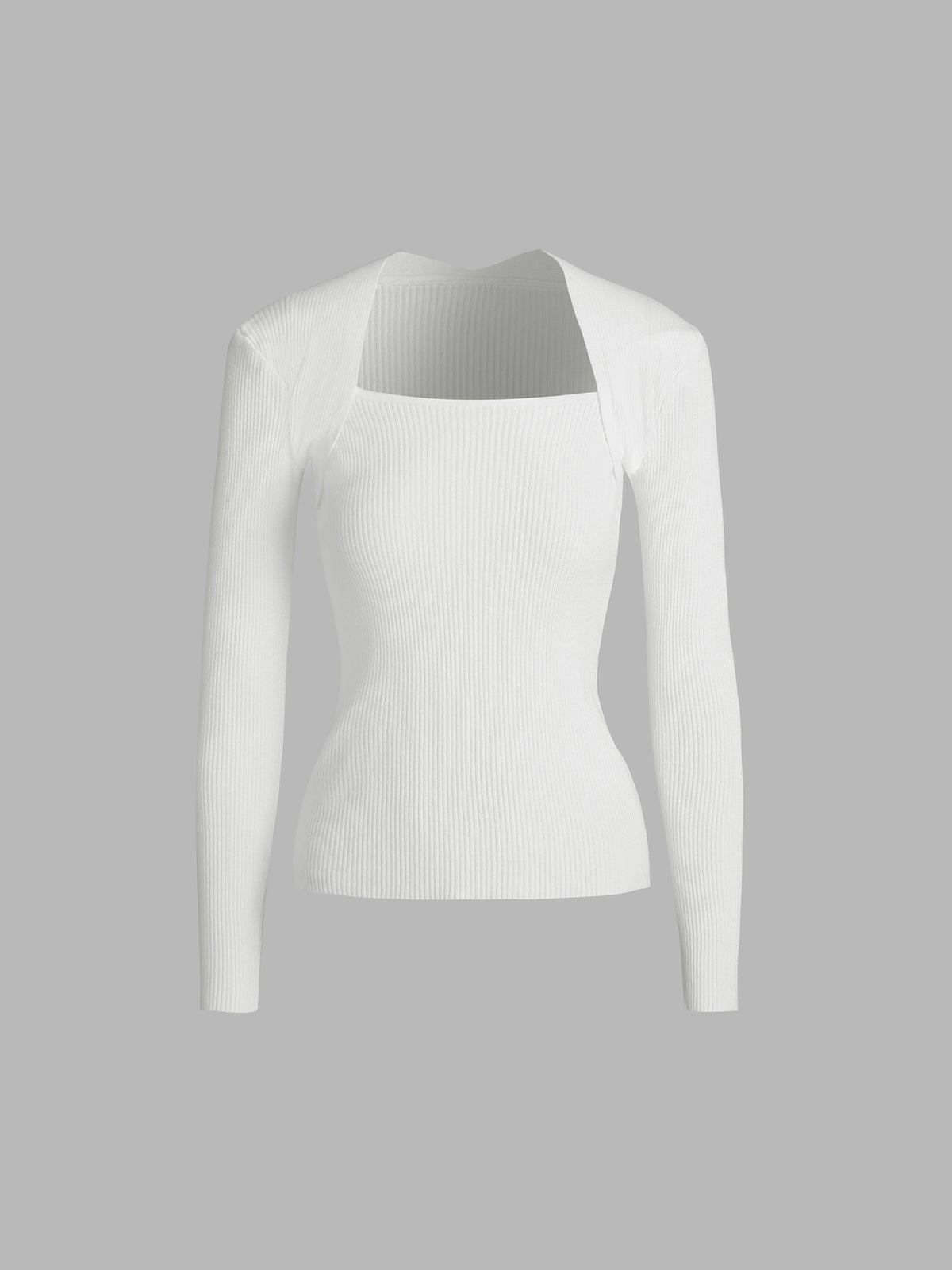 Bronsmönstrad stickad ribbad pullover