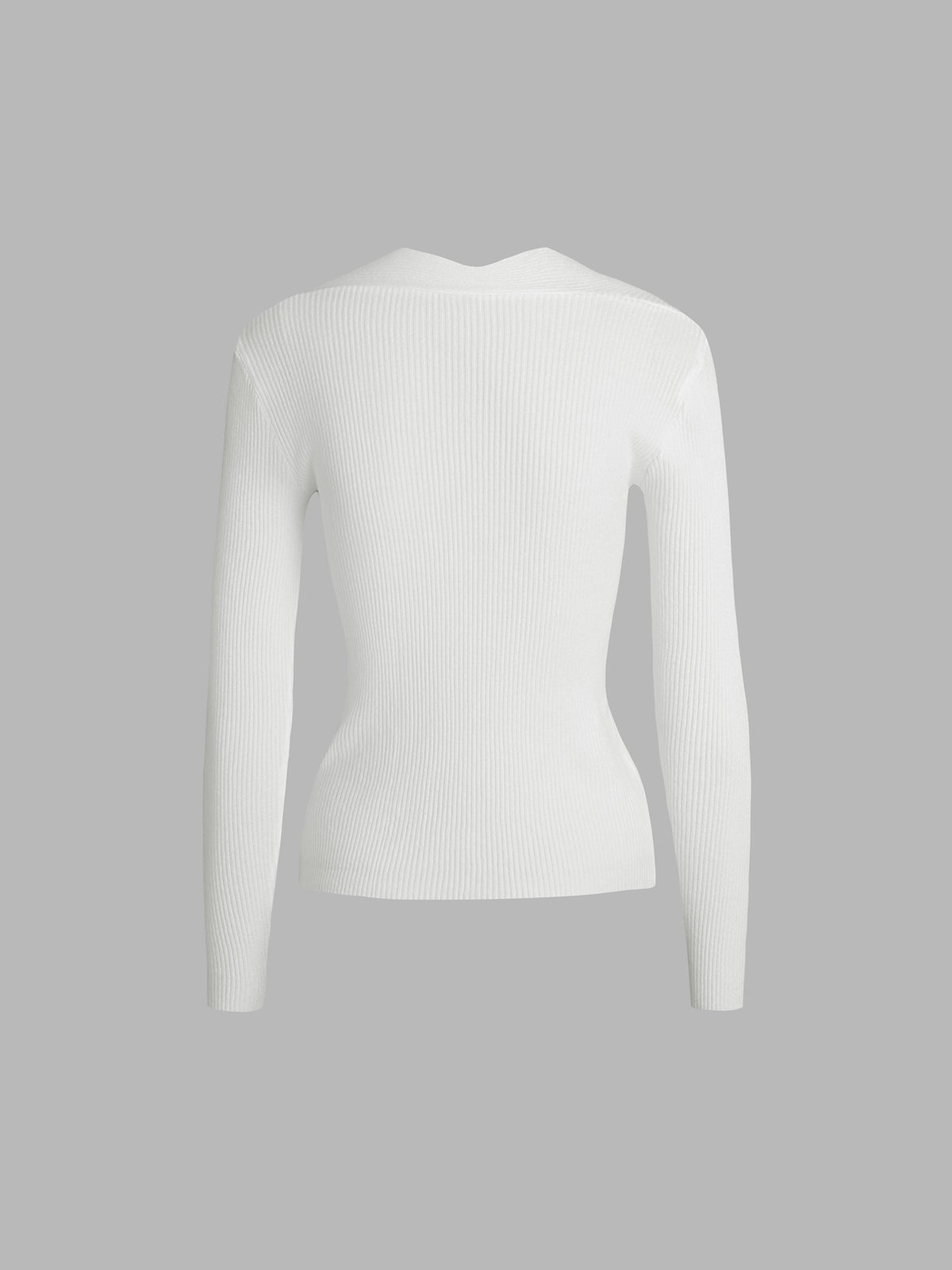 Bronsmönstrad stickad ribbad pullover