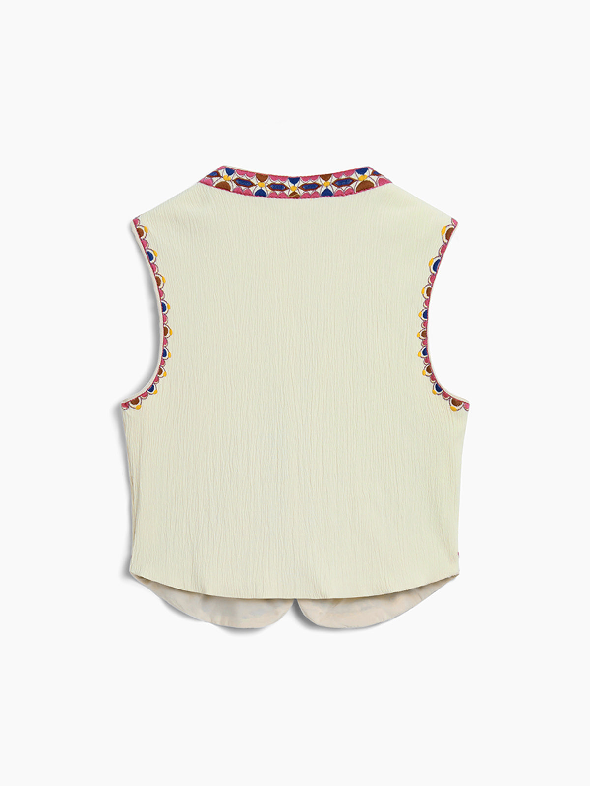 Broderad blommig väst