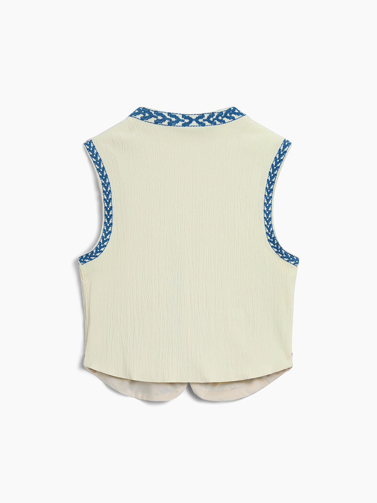 Broderad blommig väst