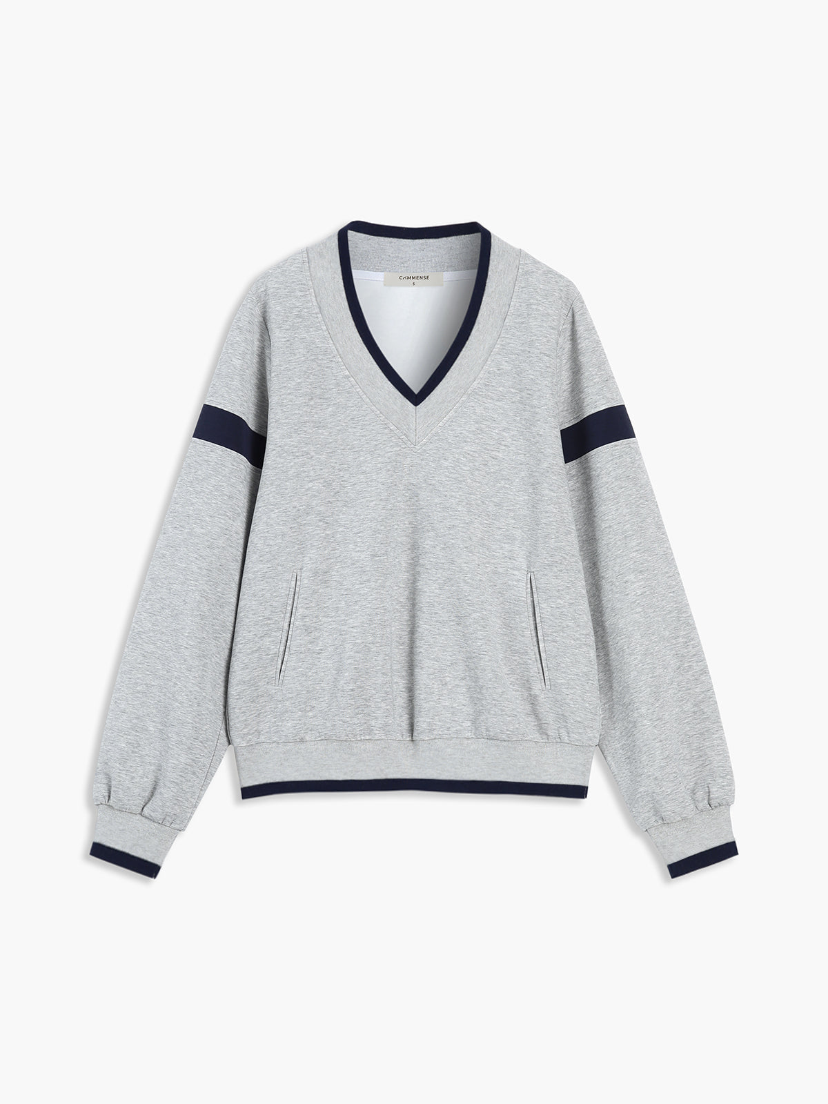 Oversize-Sweatshirt mit Kontrastbesatz