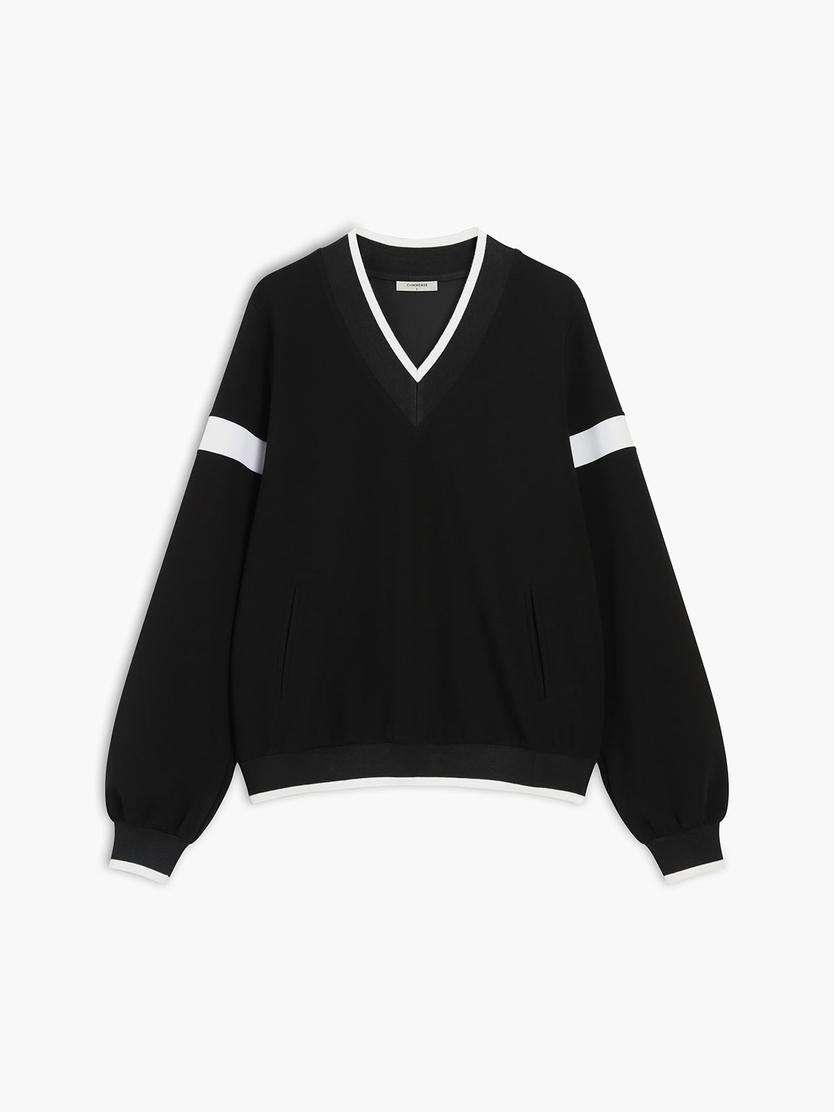 Oversize-Sweatshirt mit Kontrastbesatz