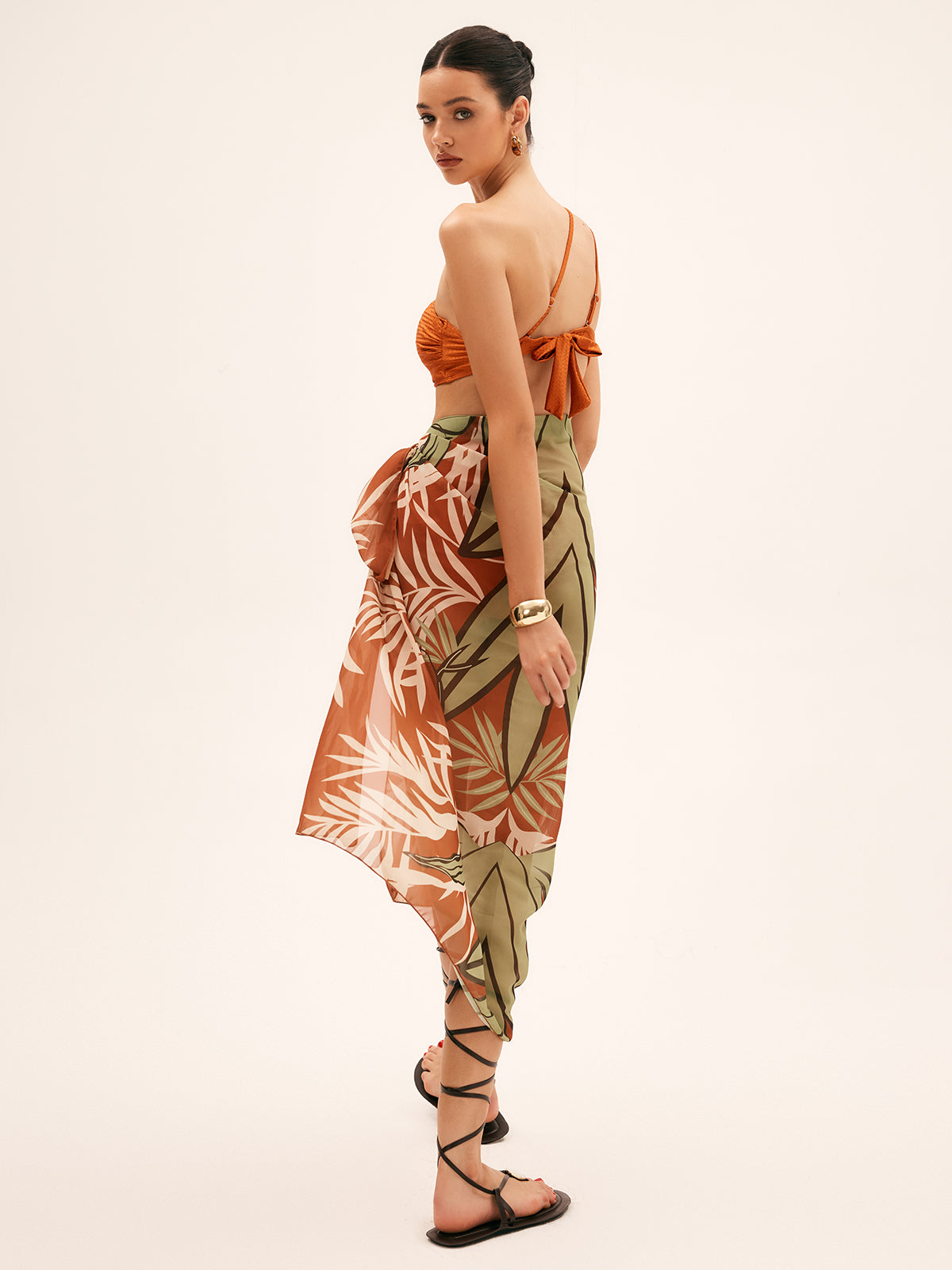 Bedruckter Chiffon-Überwurfrock „Coconut Grove“
