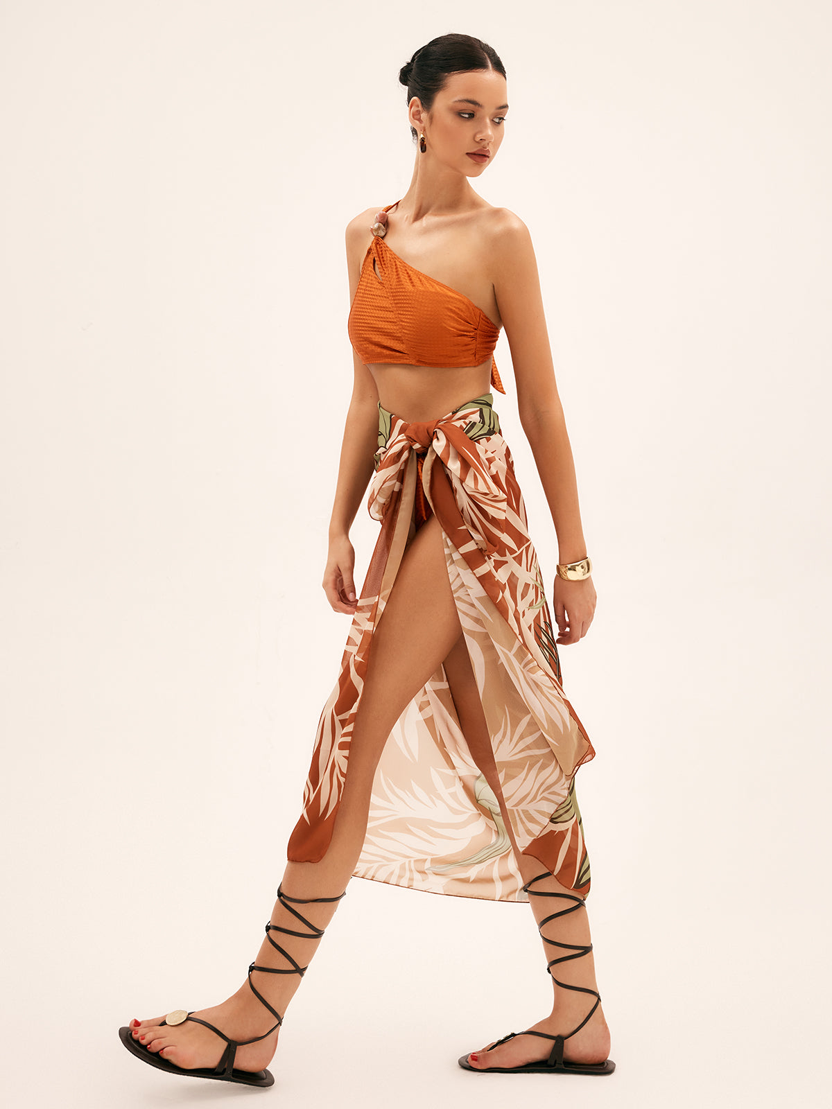 Bedruckter Chiffon-Überwurfrock „Coconut Grove“