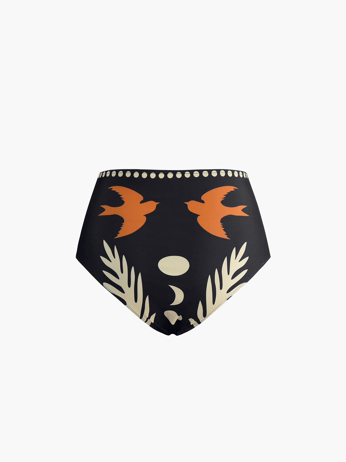 Bikini-Set mit asymmetrischem Ausschnitt und Vogel-Print