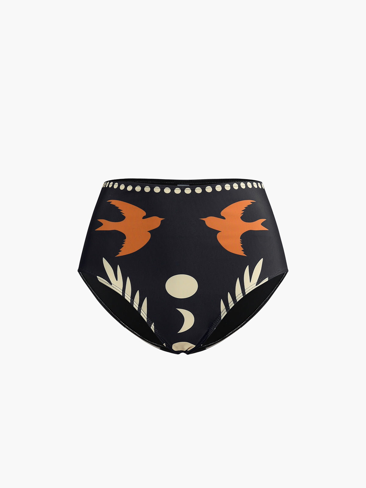 Bikini-Set mit asymmetrischem Ausschnitt und Vogel-Print