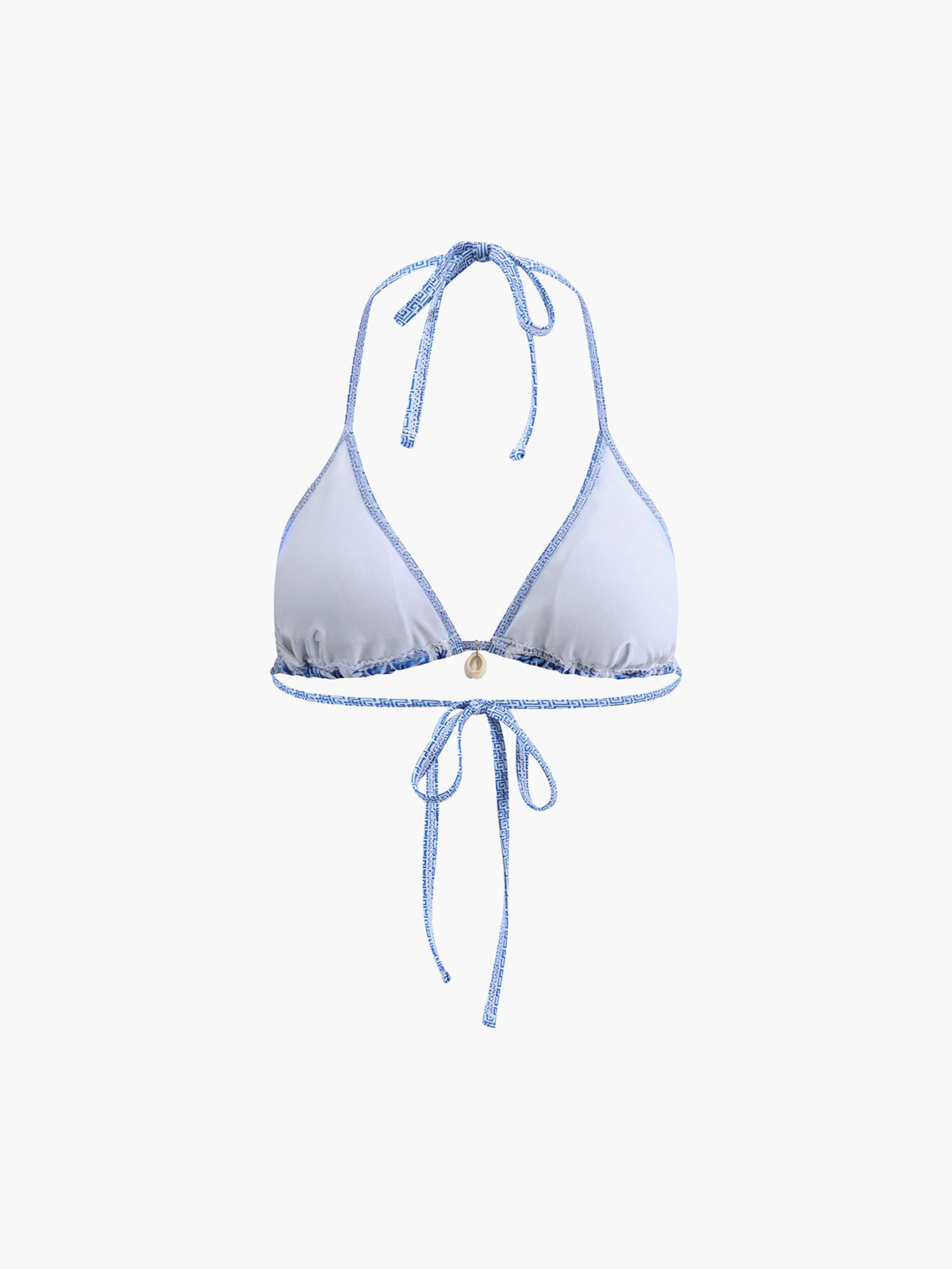 Bedrucktes Neckholder-Bikini-Set mit Knoten