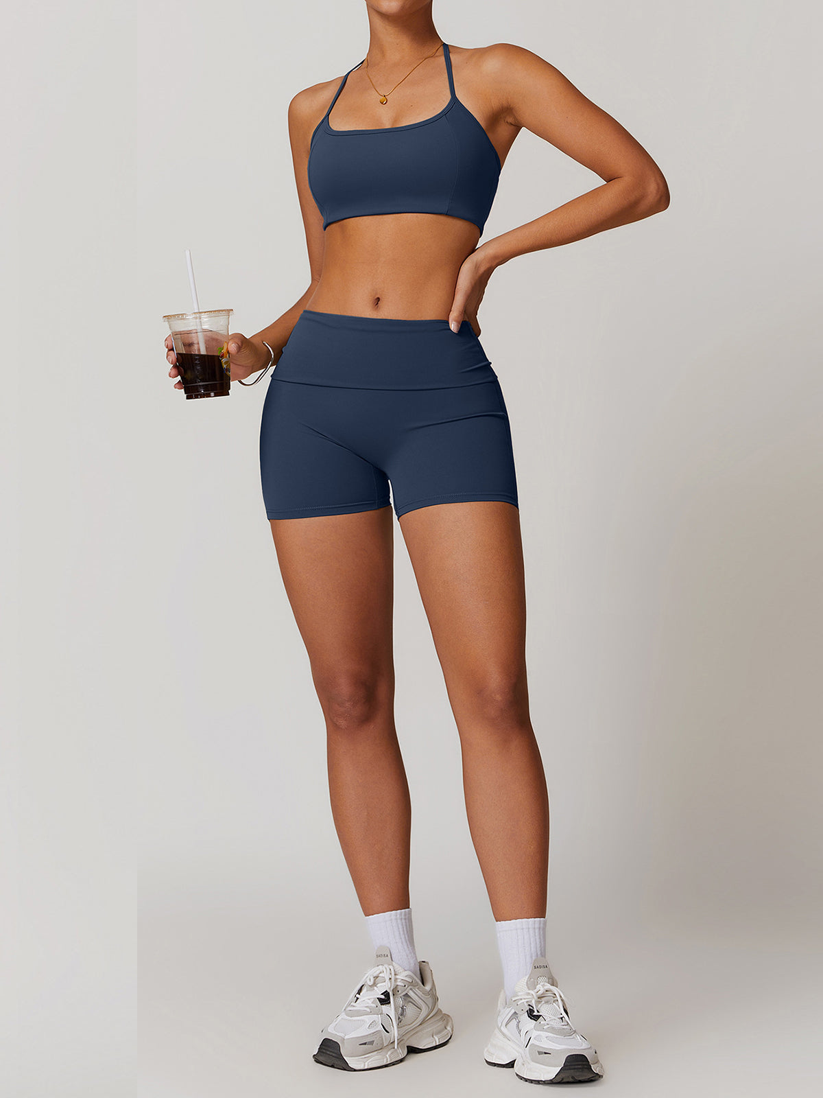 Halter Skinny Snabbtorkande Shorts Set