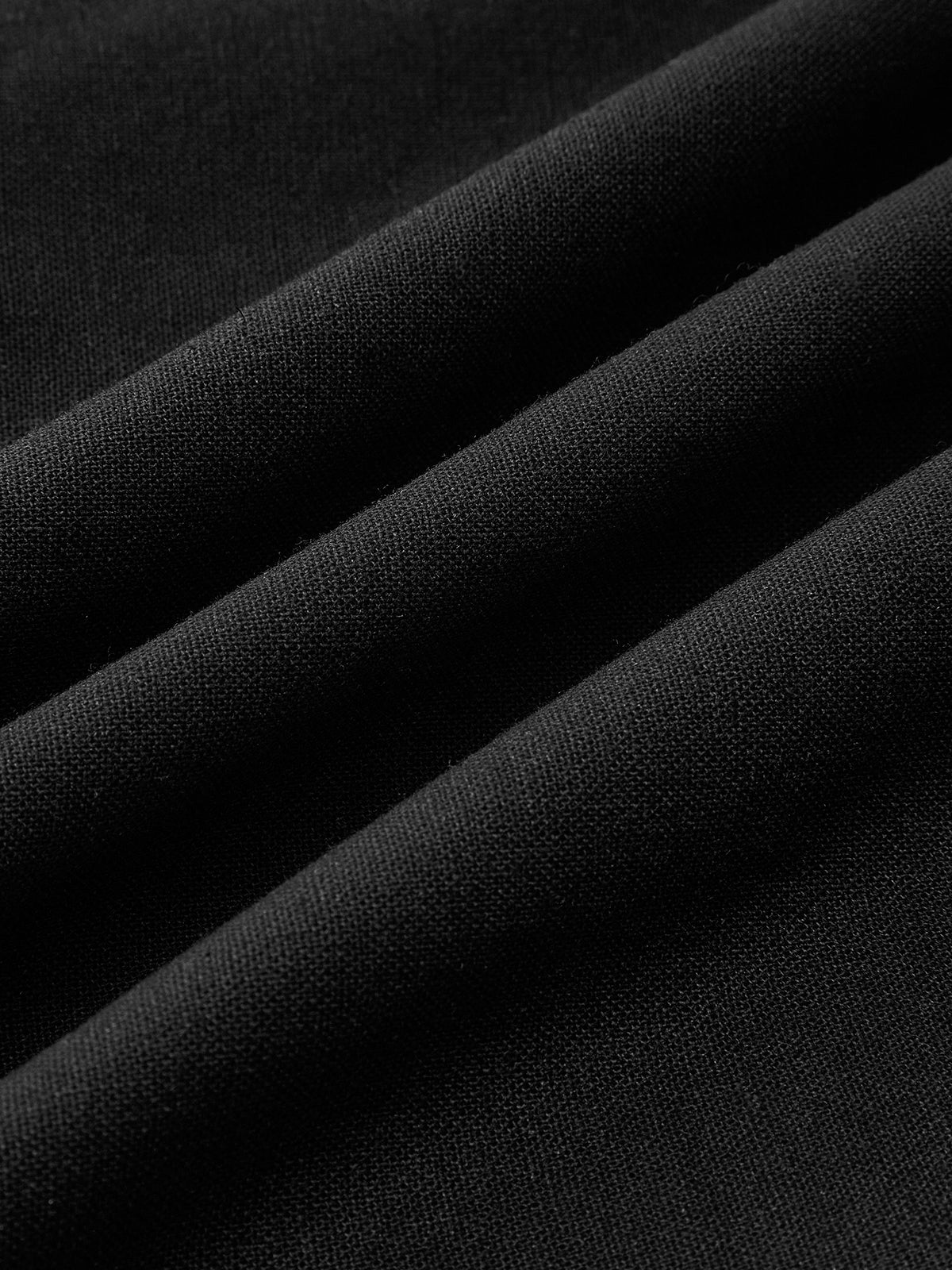 Langes Neckholder-Kleid in A-Linie aus Baumwolle und Leinen