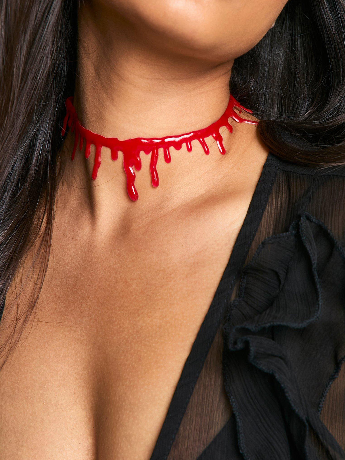 Halloween-halsband med bloddroppande halsband