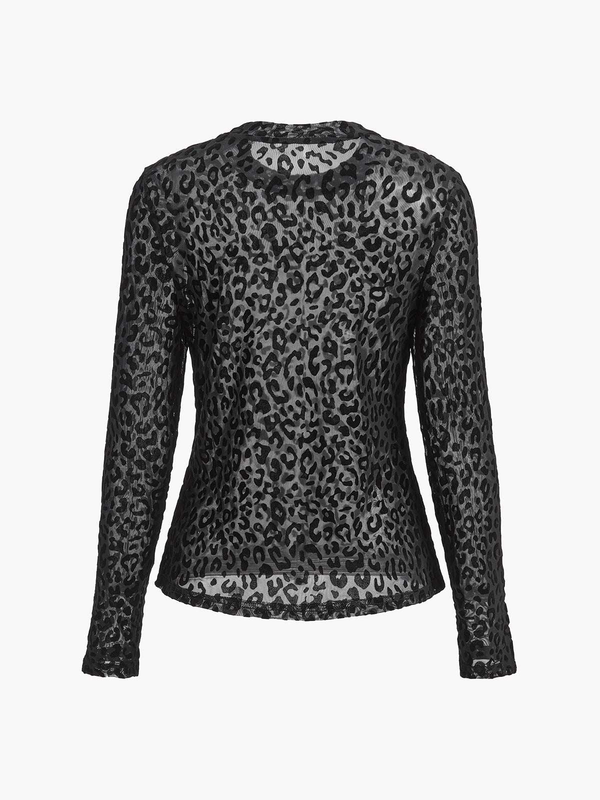 Leopardmönstrad t-shirt med skör passform