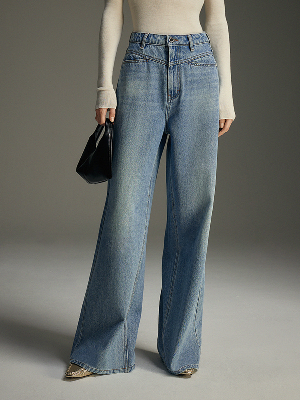 Jeans mit weitem Bein