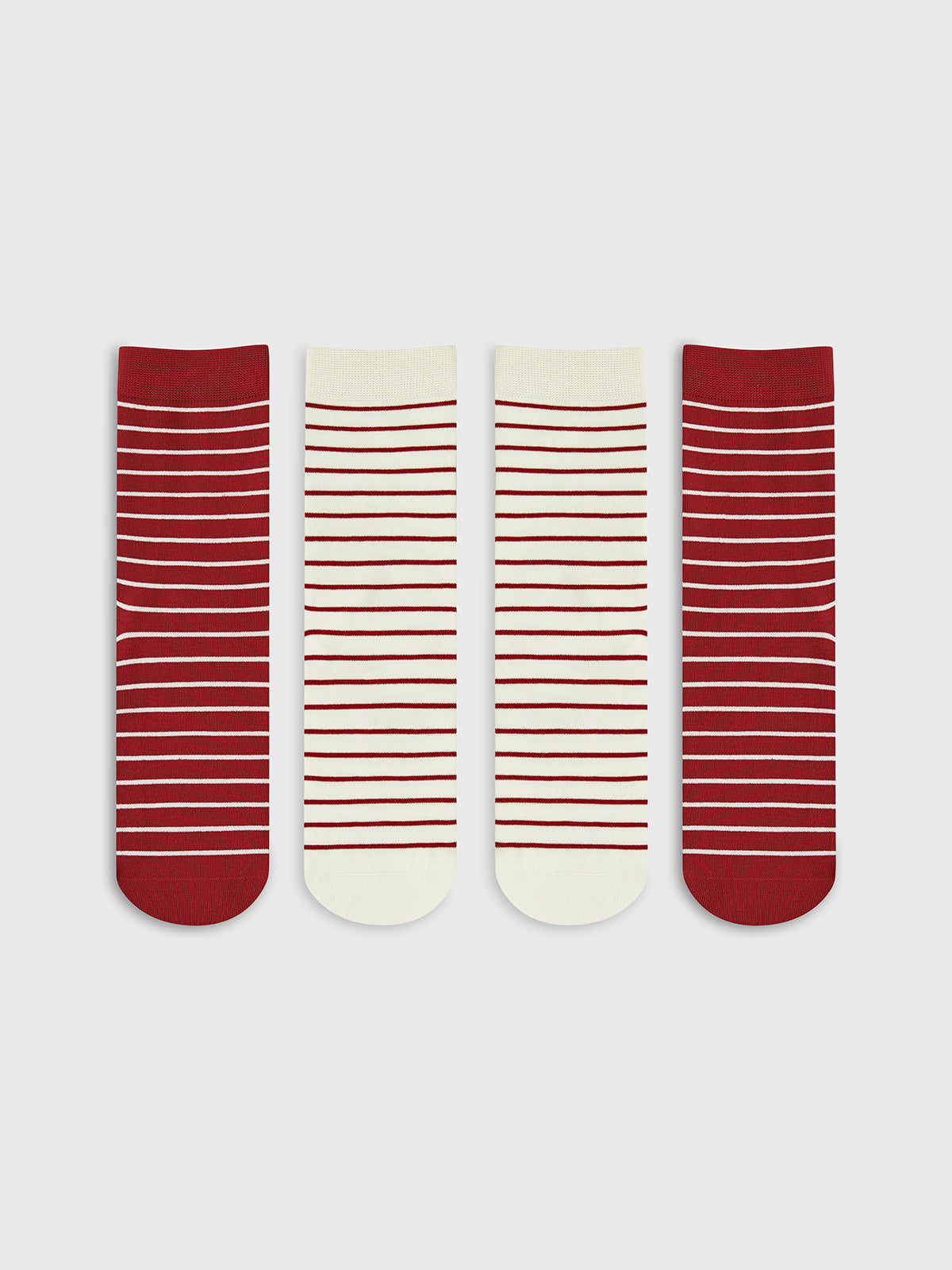 Stapelsocken mit Kontraststreifen