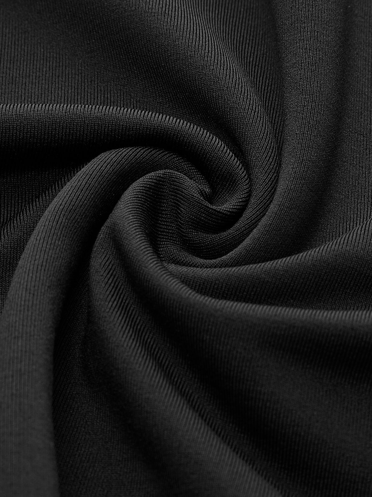Jerseykleid mit Stehkragen, Plissee und Schlitz