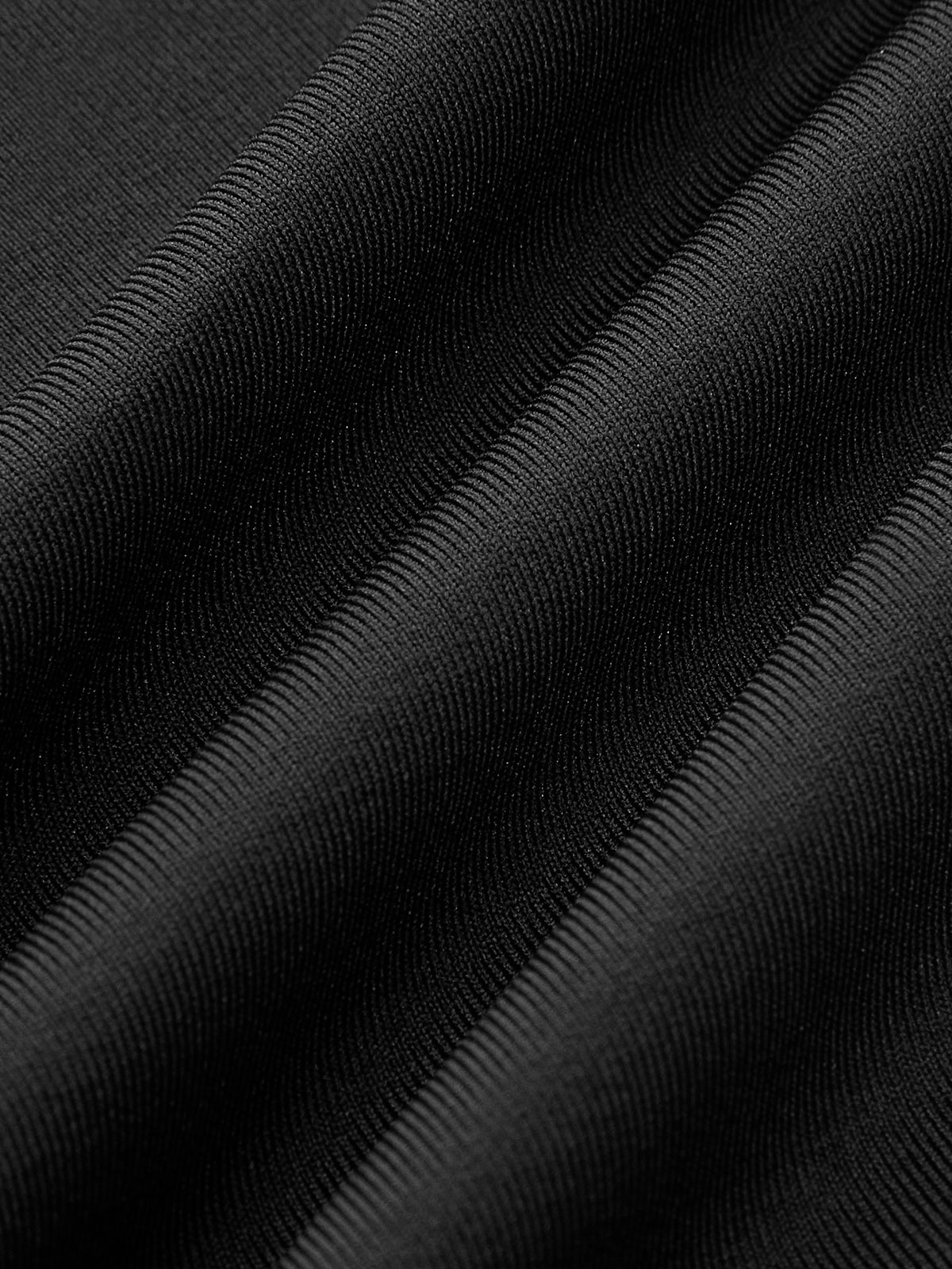Jerseykleid mit Stehkragen, Plissee und Schlitz
