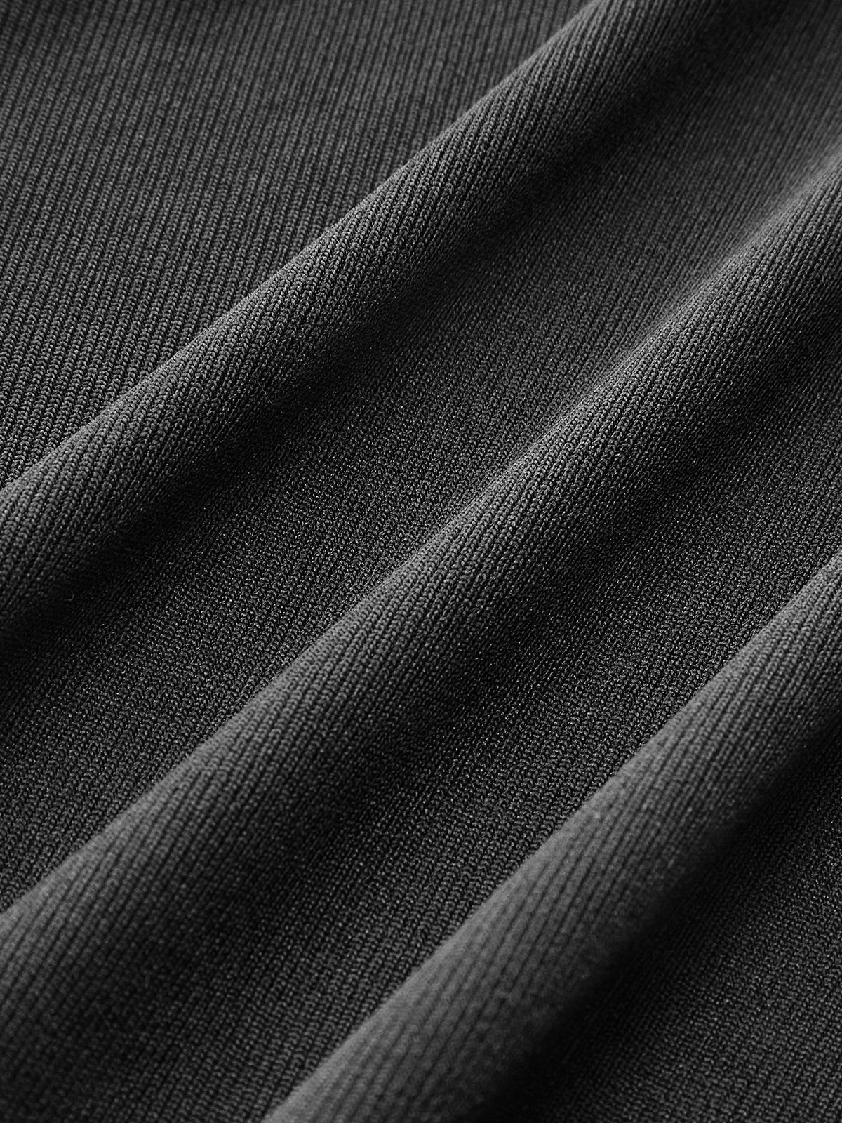 Langarm-Top mit transparenter Netzkombination