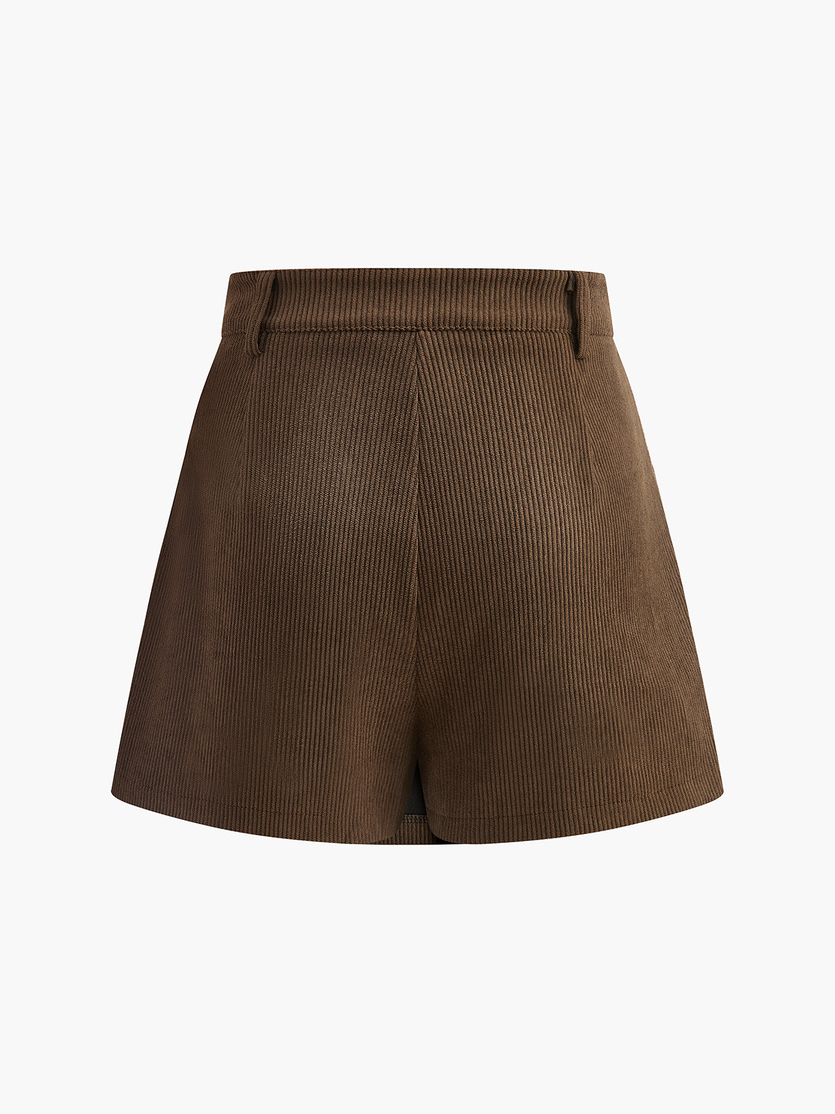 Cord-Skort mit Taschen und Gürtel