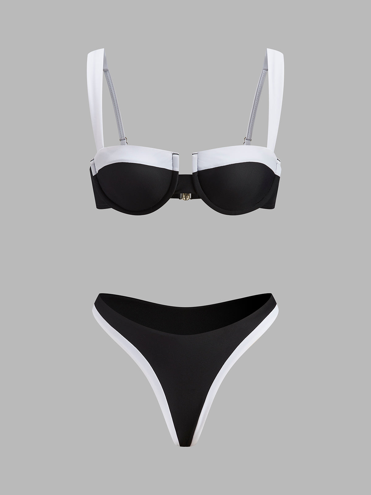 Bikiniset med kontrastfärgade detaljer