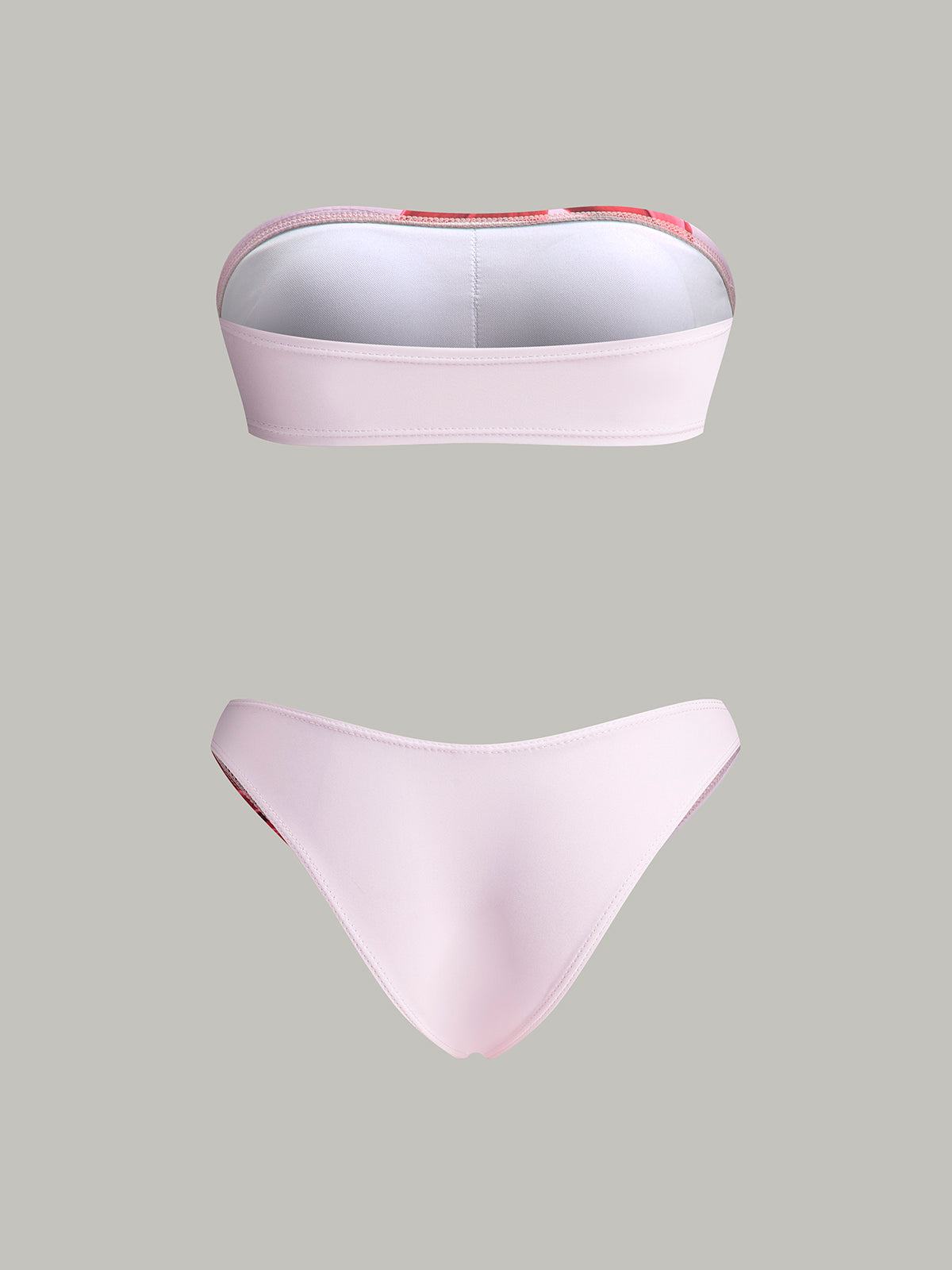 Blommig bandeau-bikini med överdragskjol