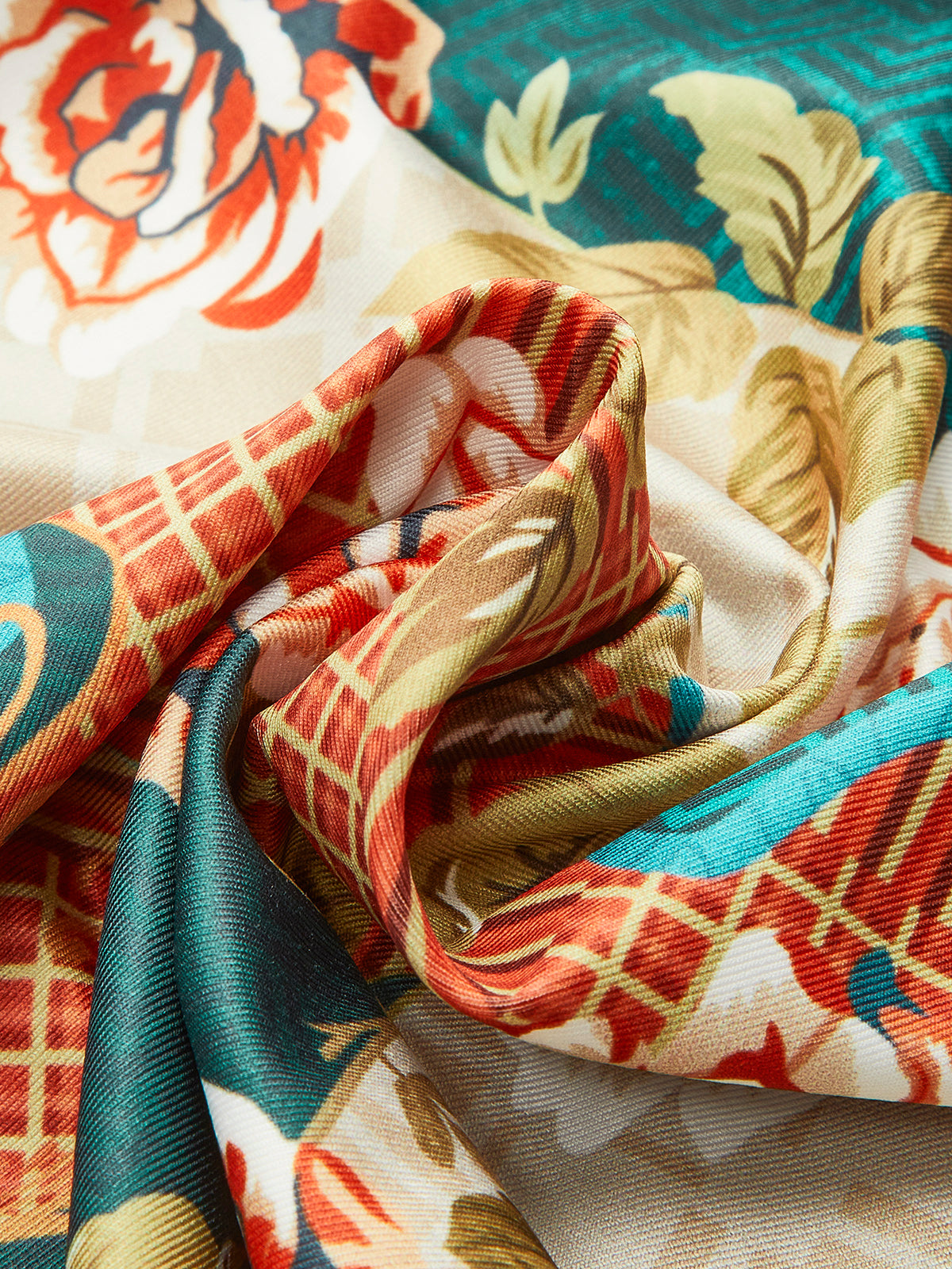 Neckholder-Kleid mit Blumenmuster und Bindeband hinten