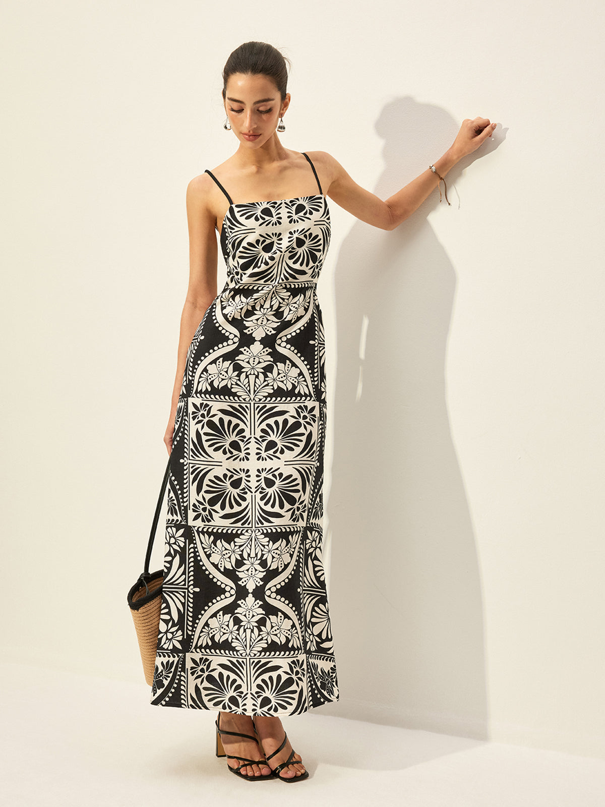 Camisole-Kleid mit Blumenmuster