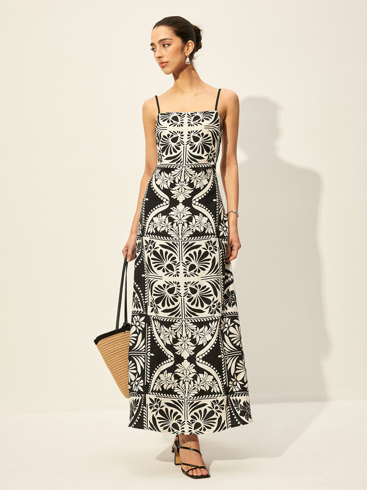 Camisole-Kleid mit Blumenmuster