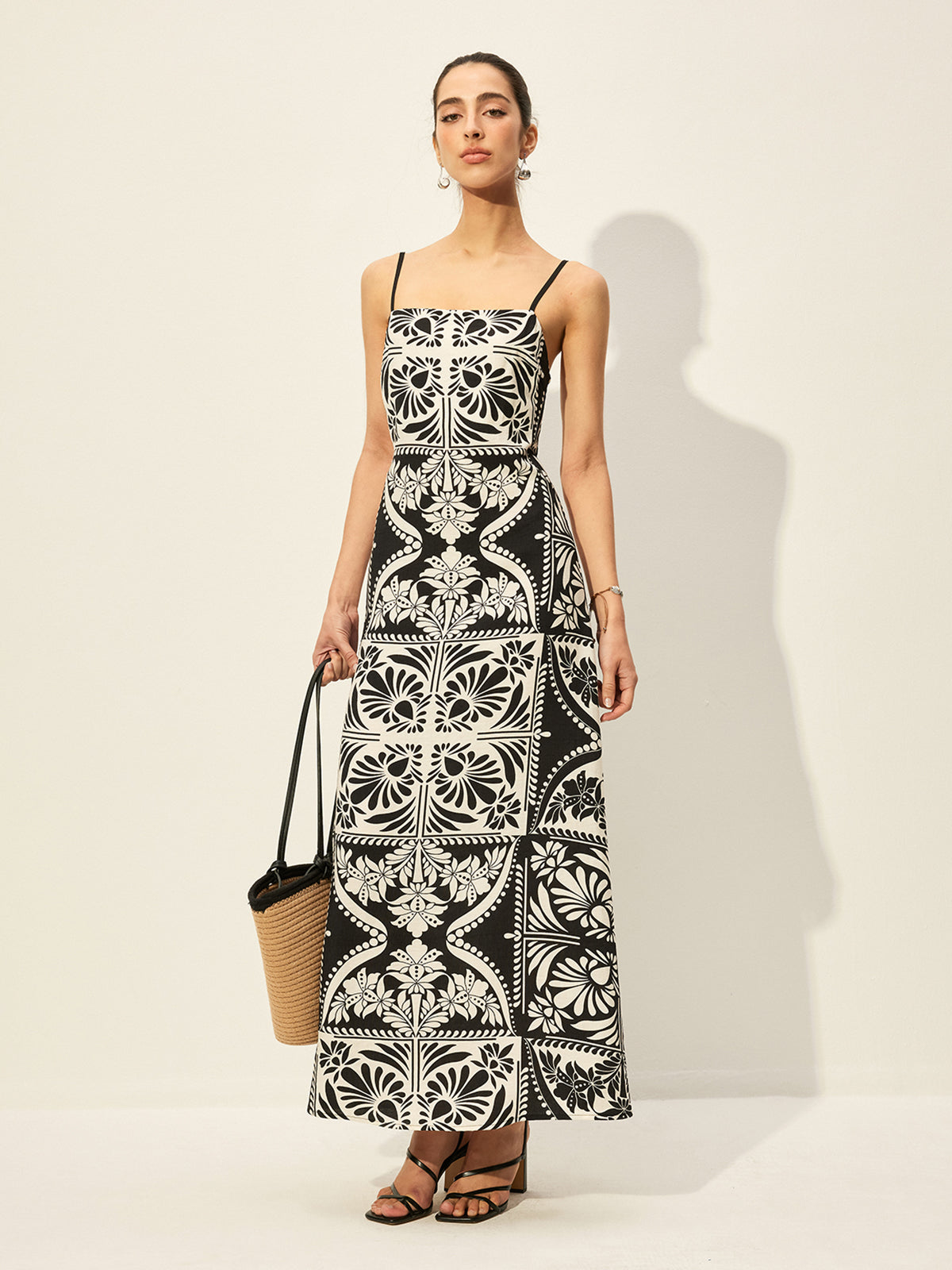 Camisole-Kleid mit Blumenmuster