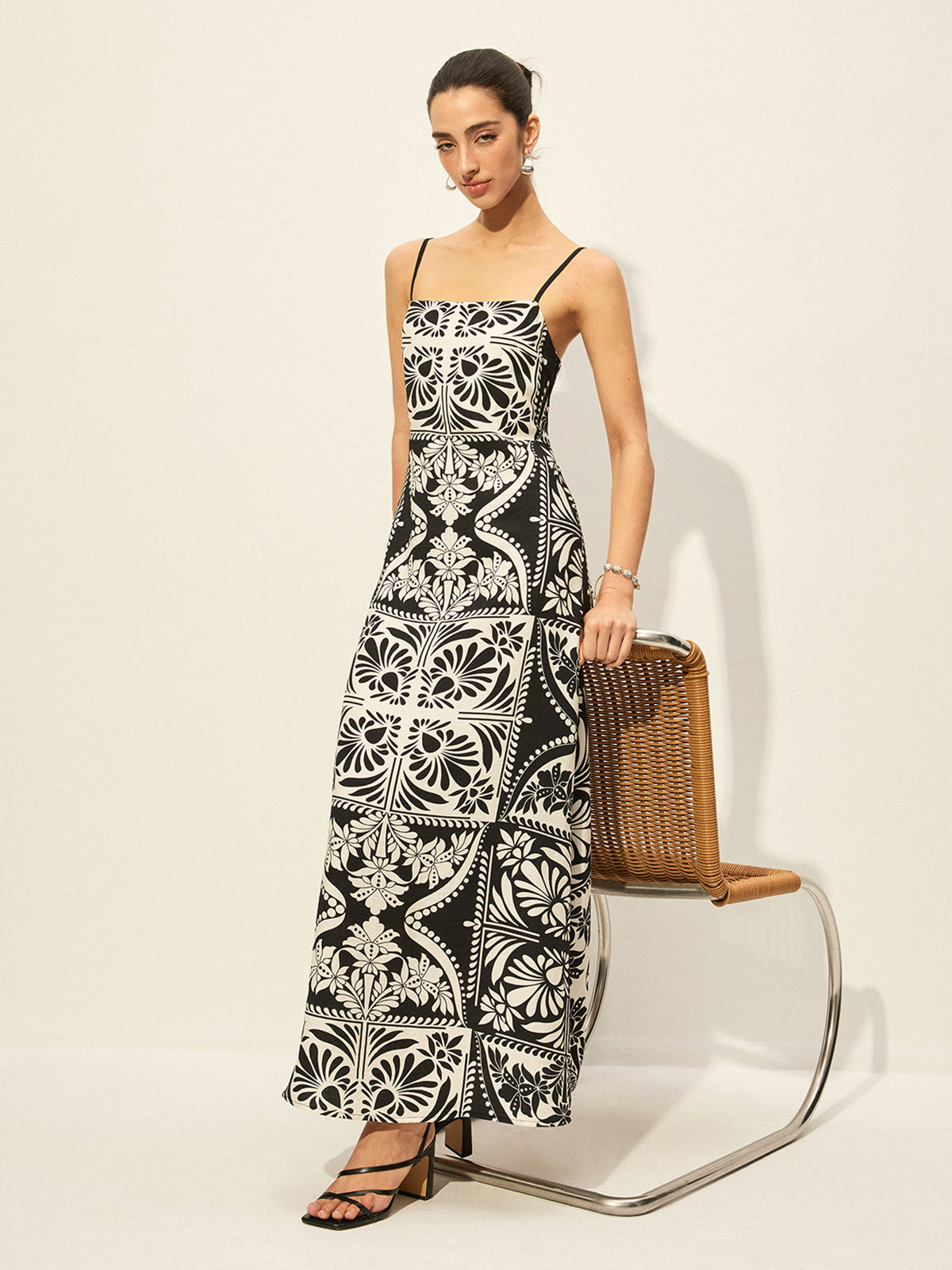 Camisole-Kleid mit Blumenmuster