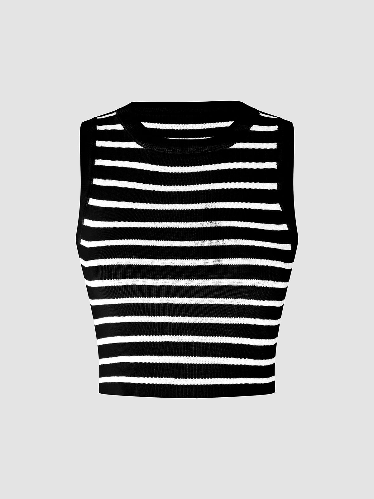 Edles, gestreiftes, kurzes Tanktop 