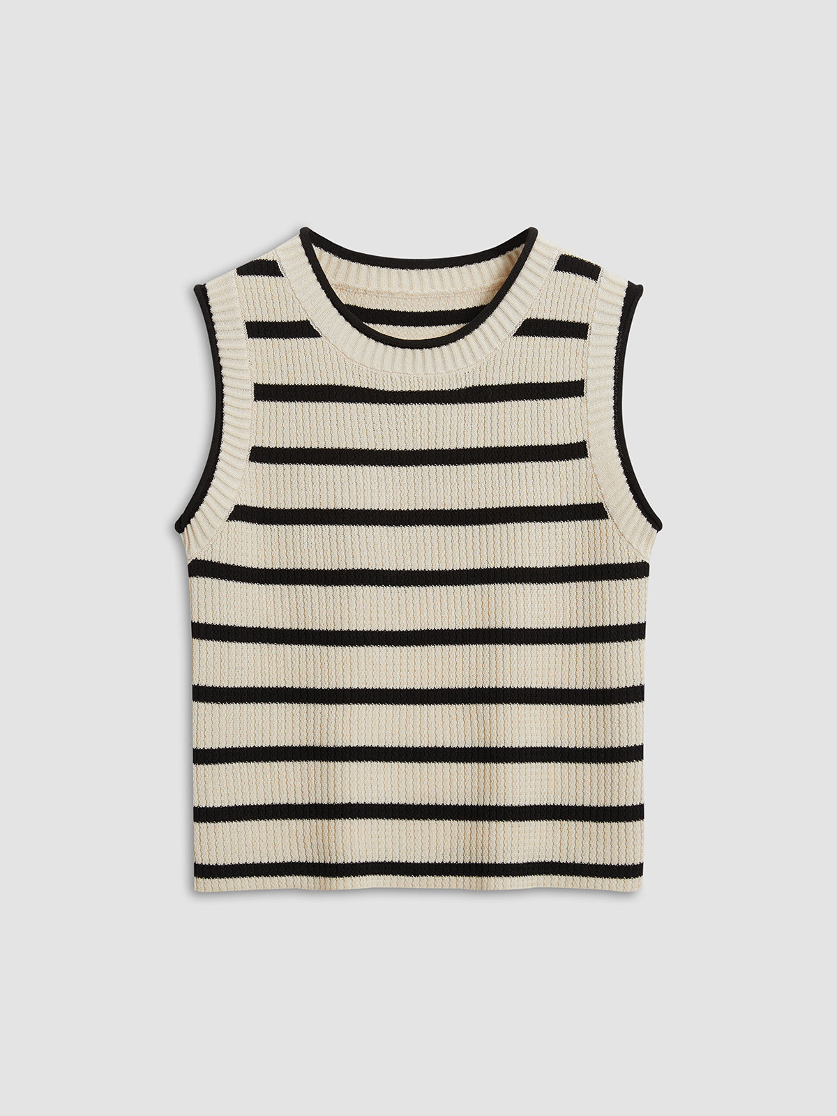 Freizeit-Crop-Top aus gestreiftem Strick 