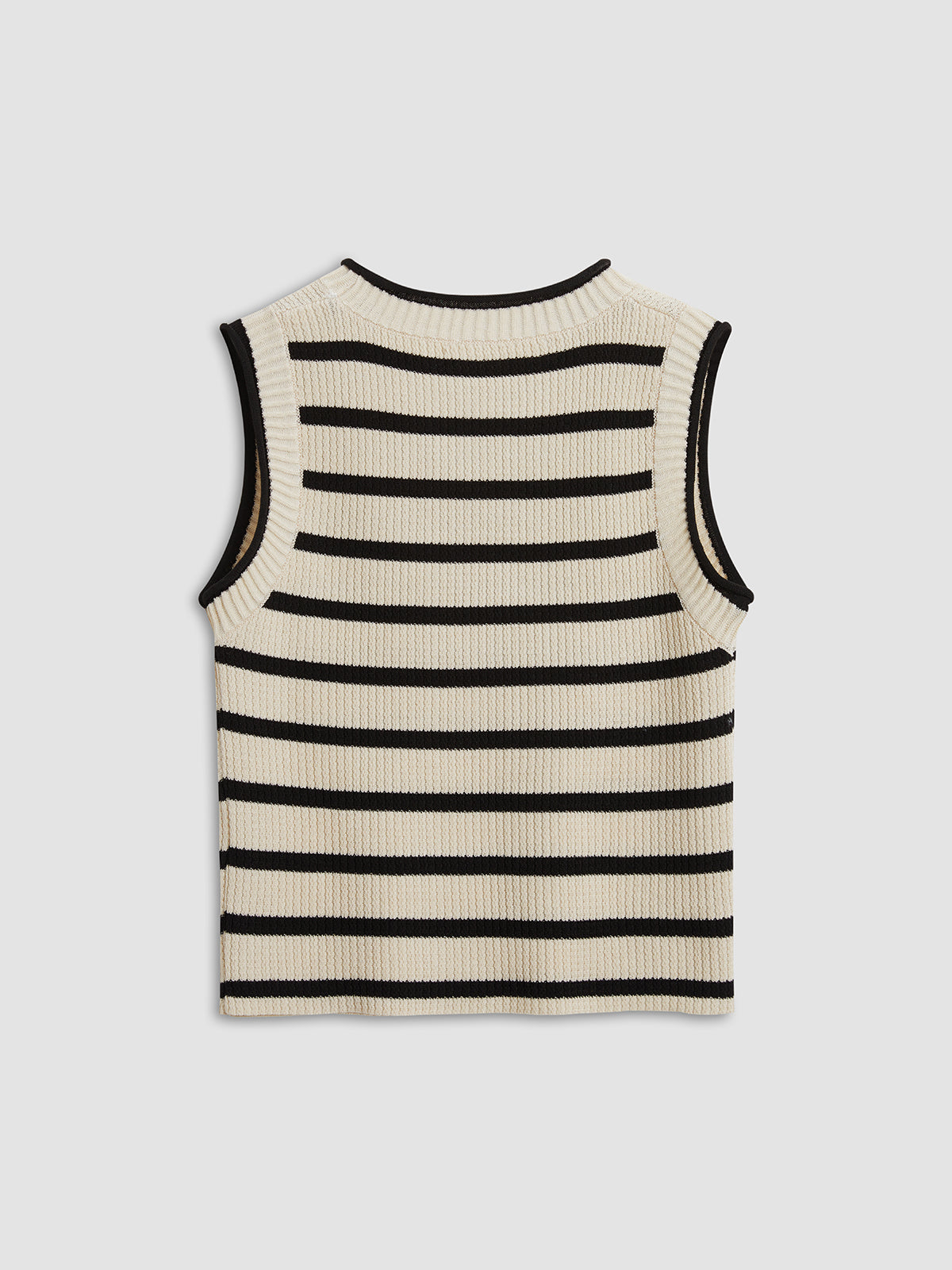 Freizeit-Crop-Top aus gestreiftem Strick 