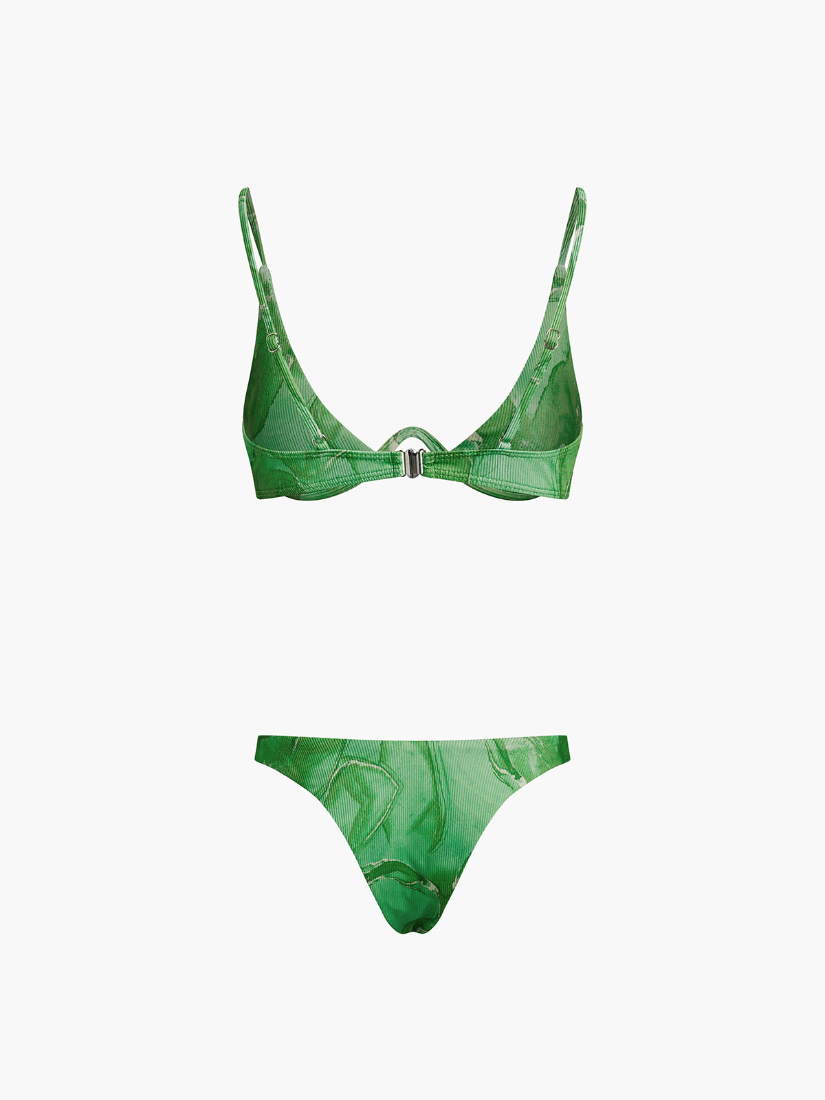 Spring Flames Mesh Dreiteiliger Bikini-Badeanzug 