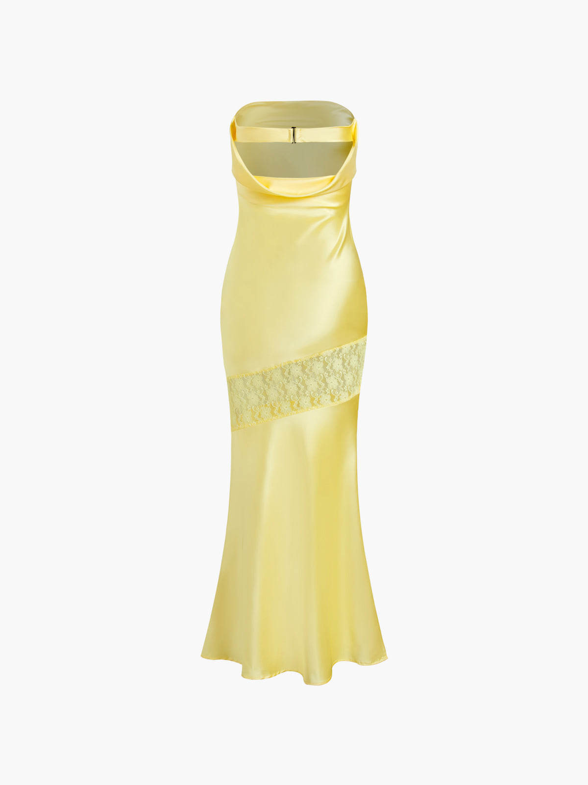 Asymmetrisches trägerloses Midi-Tube-Kleid aus Spitze 