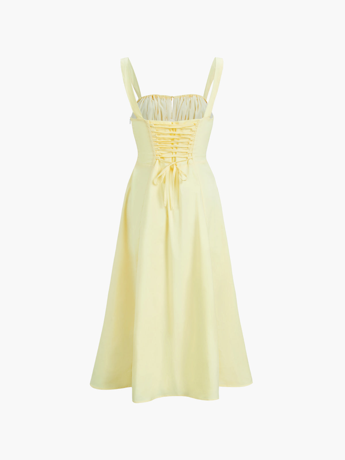 Langes Sommerkleid mit gerüschtem Cup-Detail 