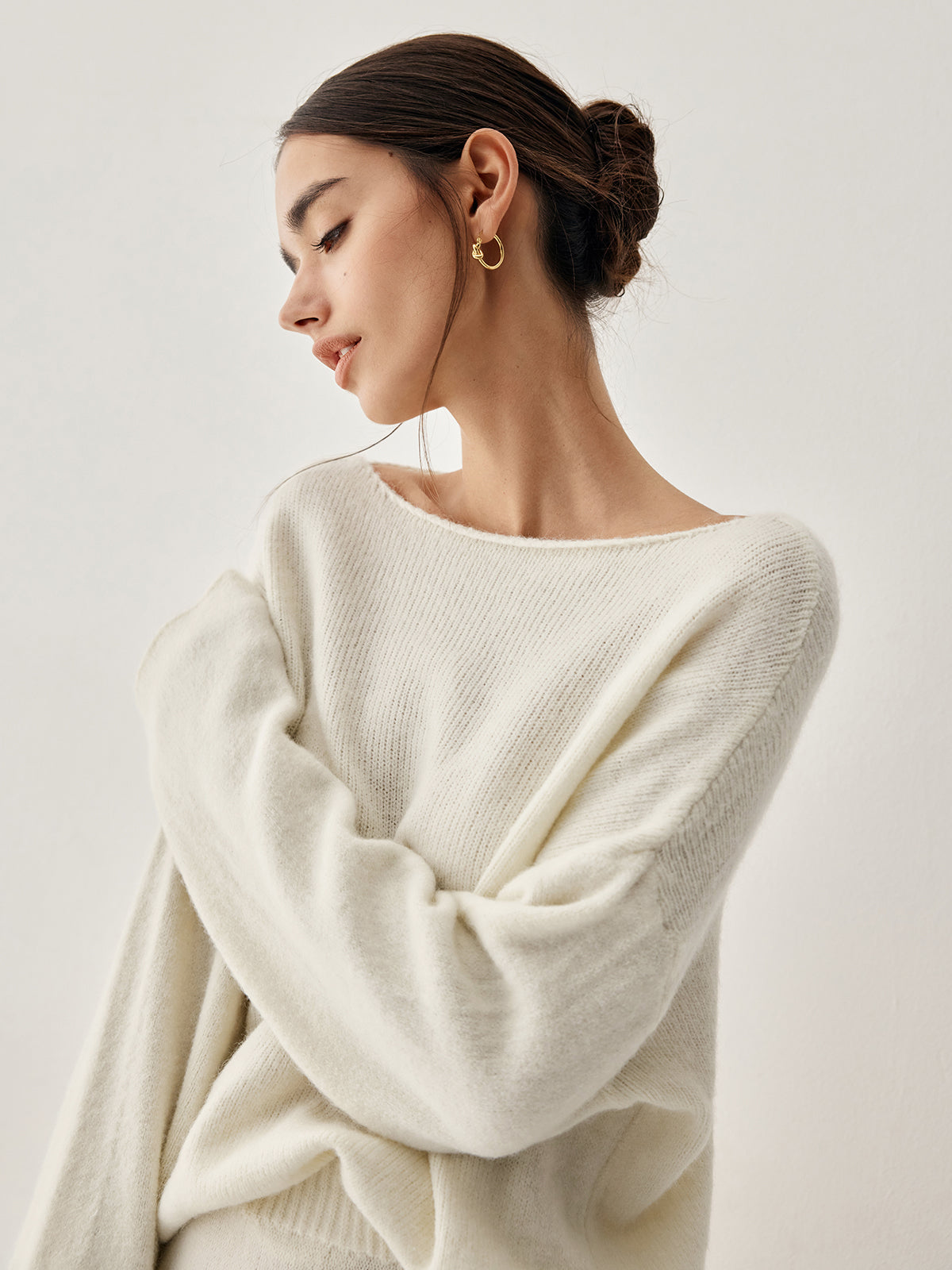 Oversize-Pullover, zweiteiliges Rock-Set 
