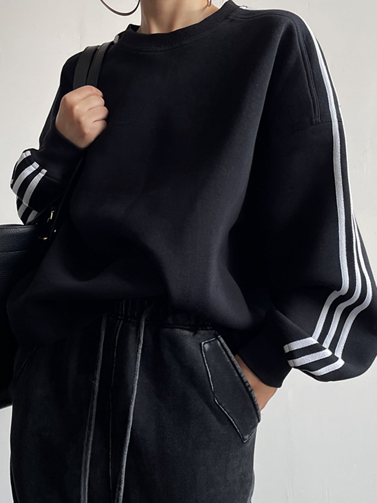 Oversize-Sweatshirt mit Einsätzen