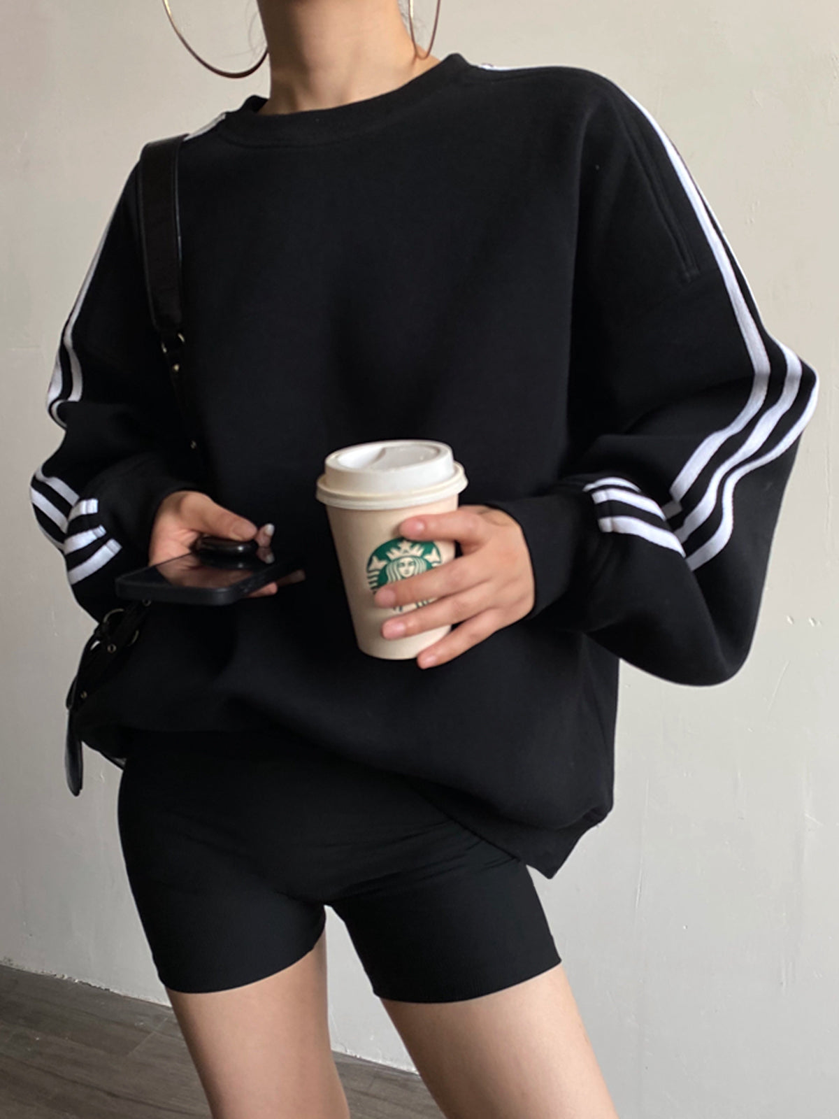 Oversize-Sweatshirt mit Einsätzen