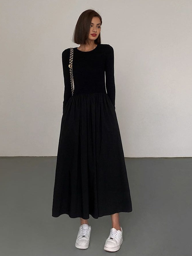 Freizeittaschen Langarm Langes Kleid 