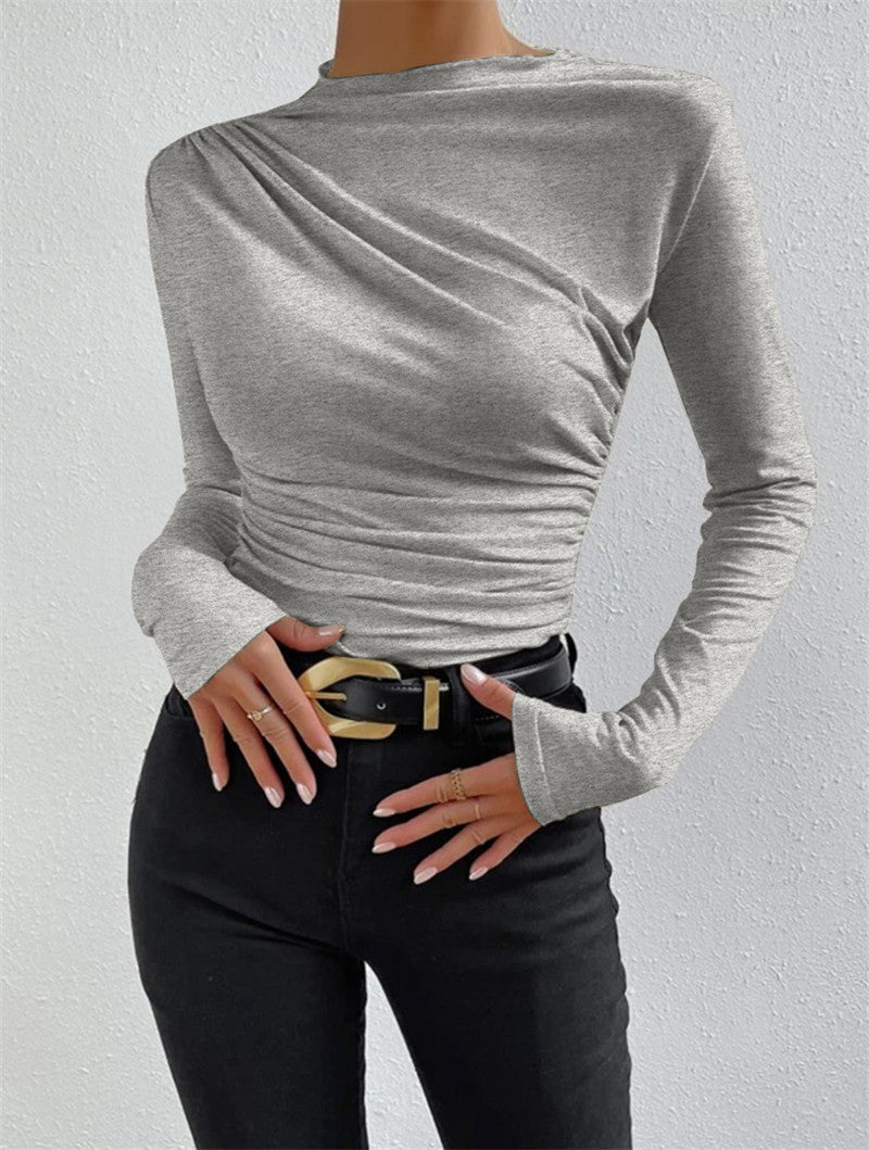 Ruched Långärmad T-shirt 