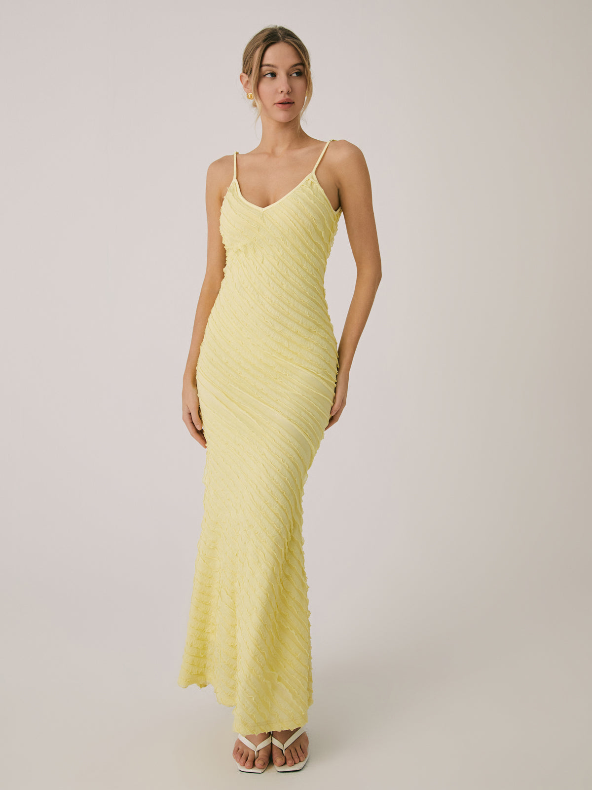 Rückenfreies, schlichtes Cami-Midikleid 