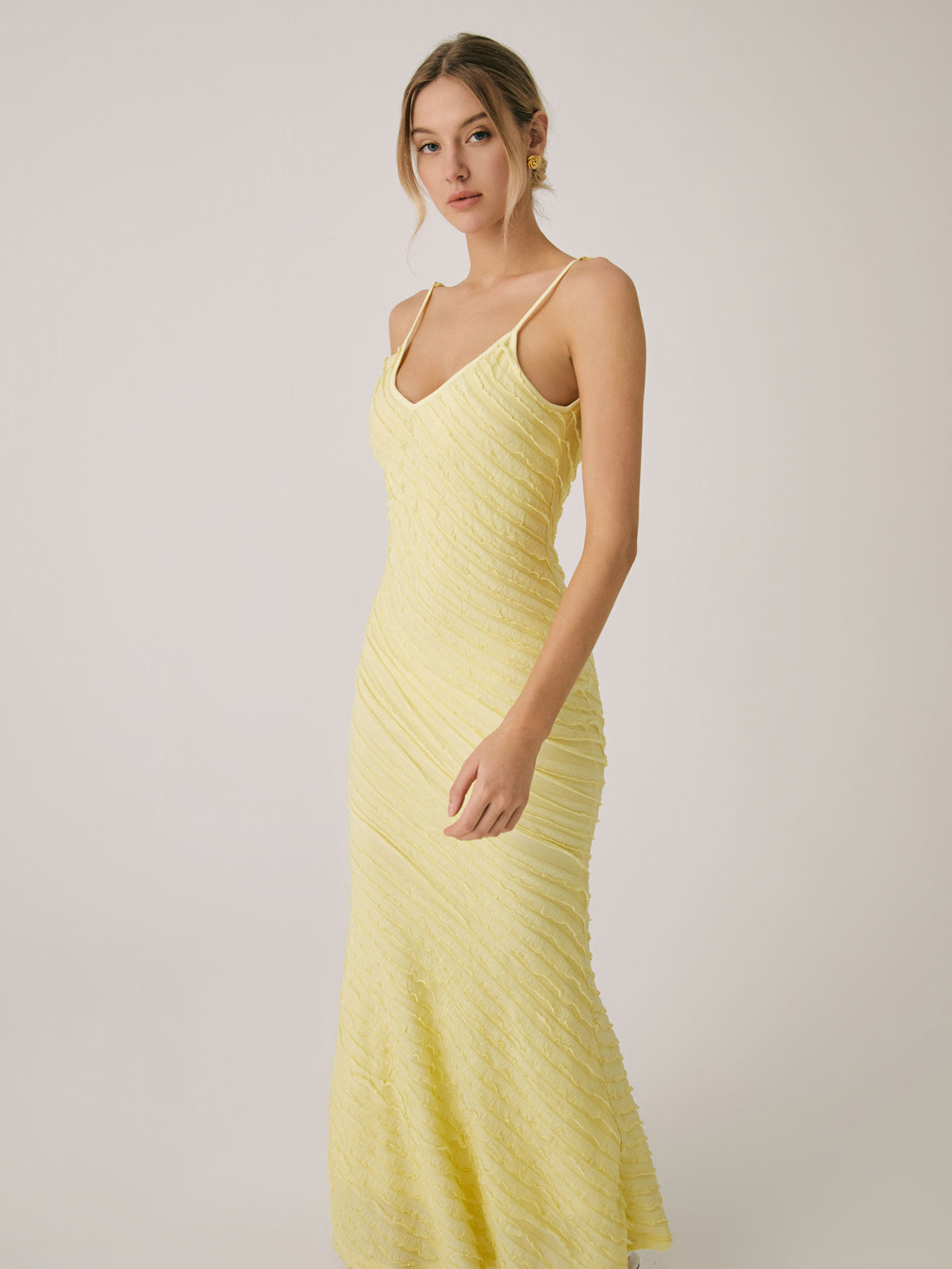 Rückenfreies, schlichtes Cami-Midikleid 
