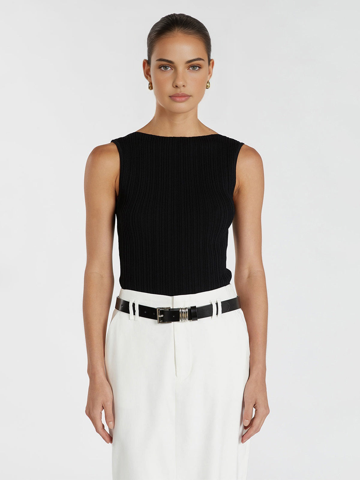 Minimalism – Einfarbige Pullunderweste 