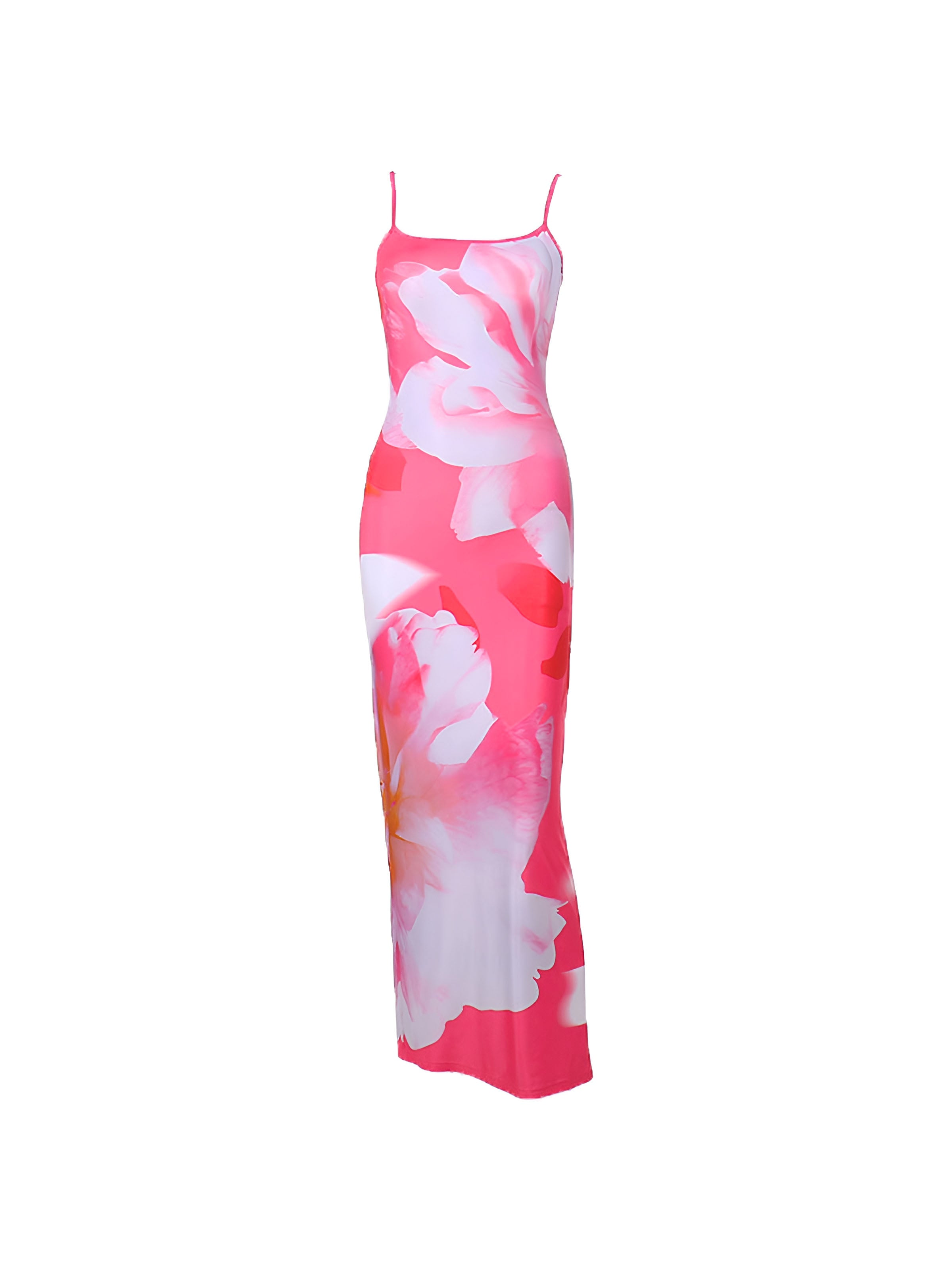 Langes Camisole-Kleid mit Blumenmuster 