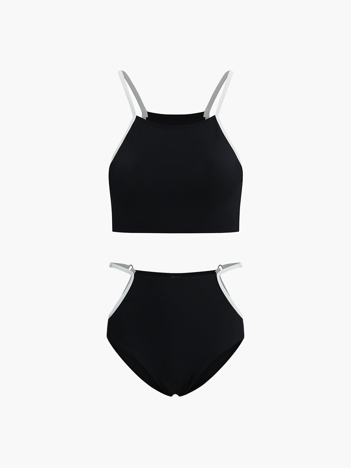 Bikini-Set mit Cut-out und Kontrastbindung 