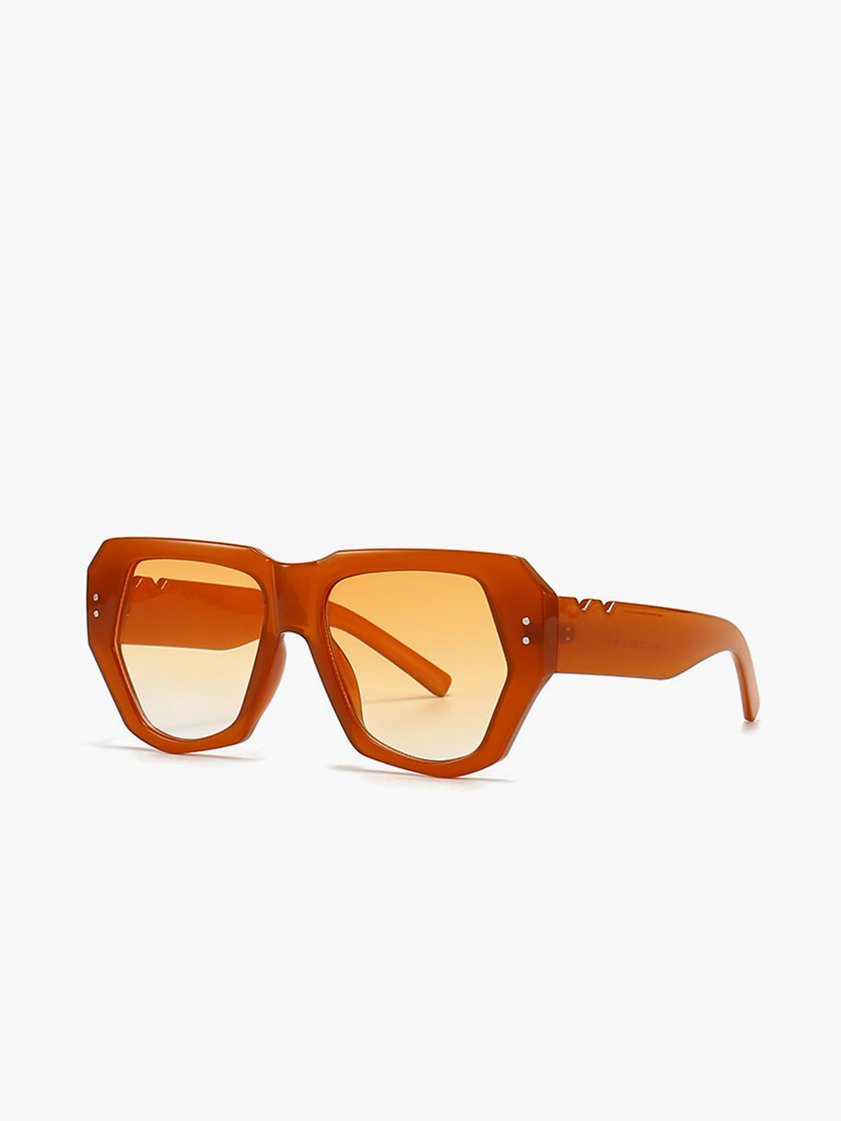 Vintage Polygon Cat Eye Nieten Sonnenbrille