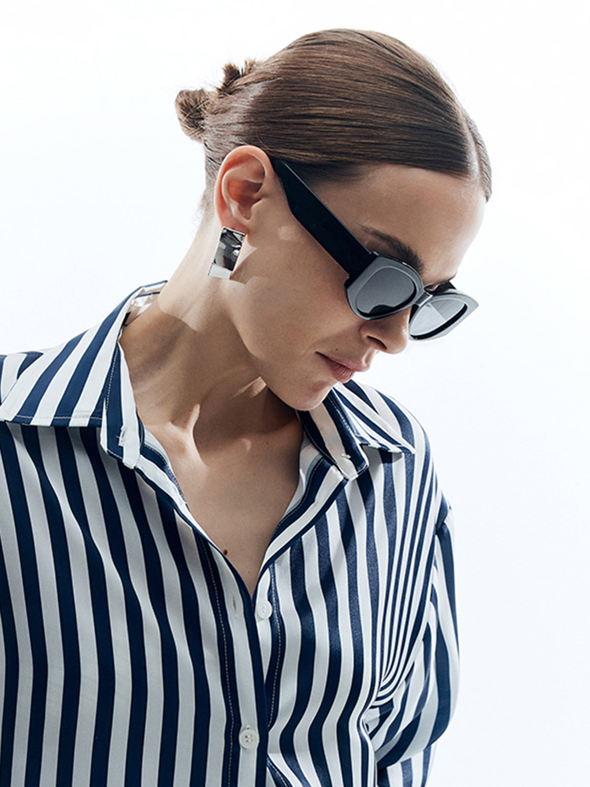 Cat-Eye-Sonnenbrille im Vintage-Stil mit großem Rahmen 