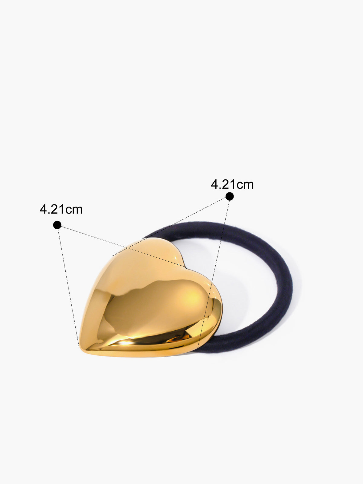 Hjärtformad metallhårsnodd 