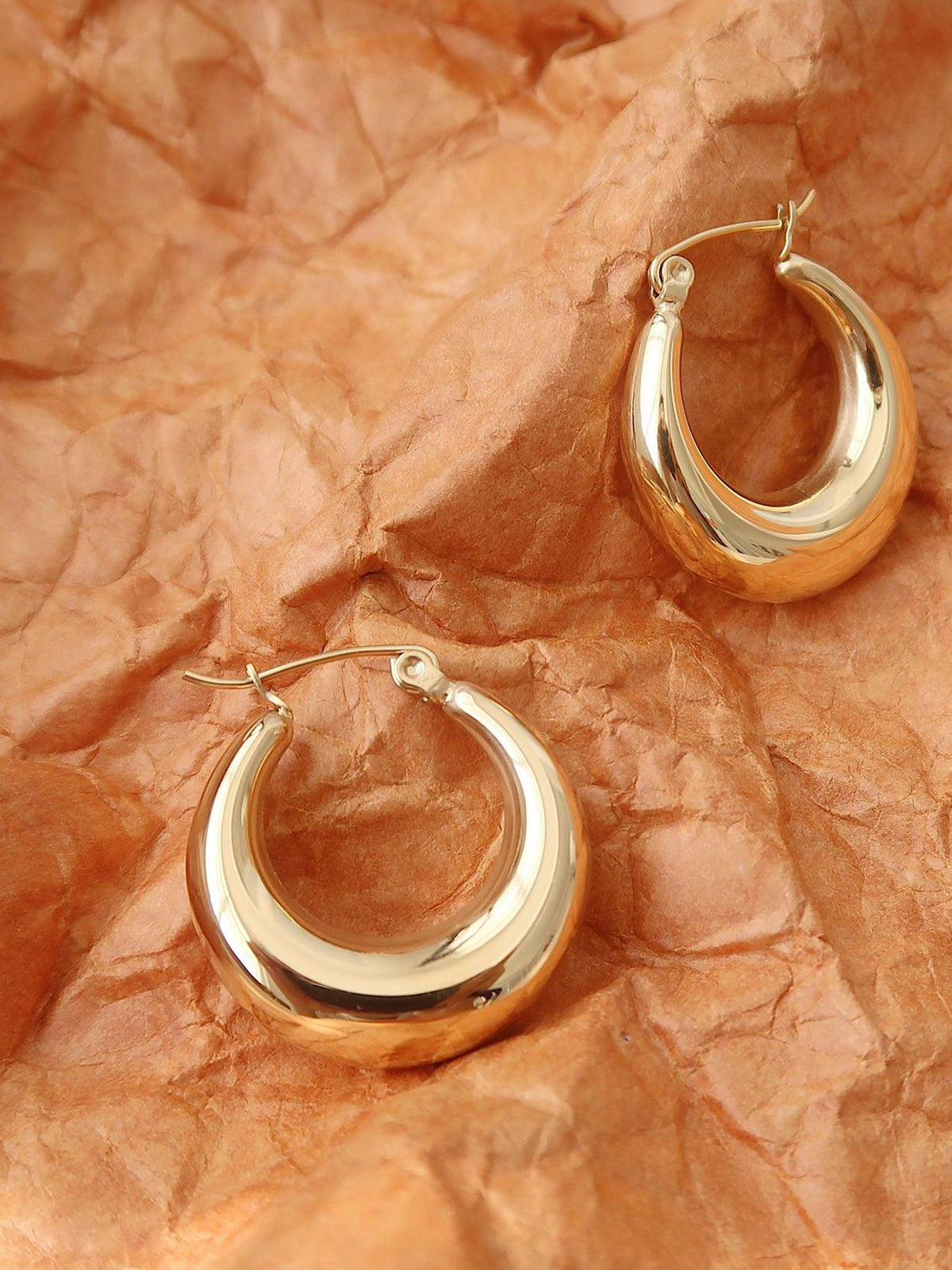 Gyllene ringörhängen 