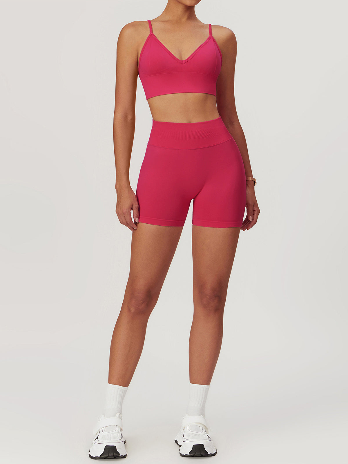 Set med höftlyftande yogashorts 