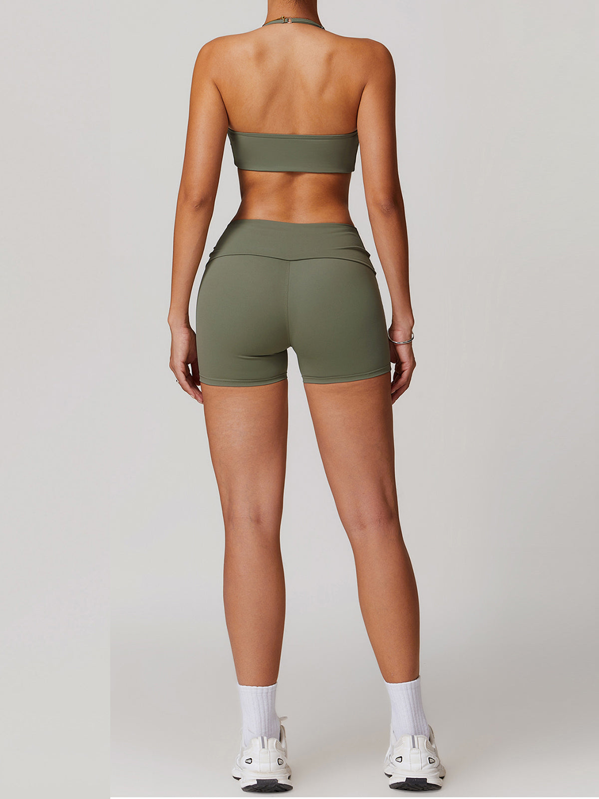Halter Skinny Snabbtorkande Shorts Set 